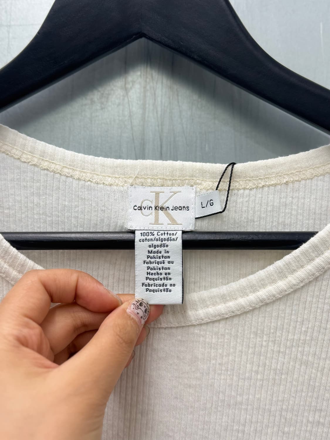 Calvin klein jeans 캘빈클라인 스펠아웃 골지 반소매티셔츠 상품이미지5