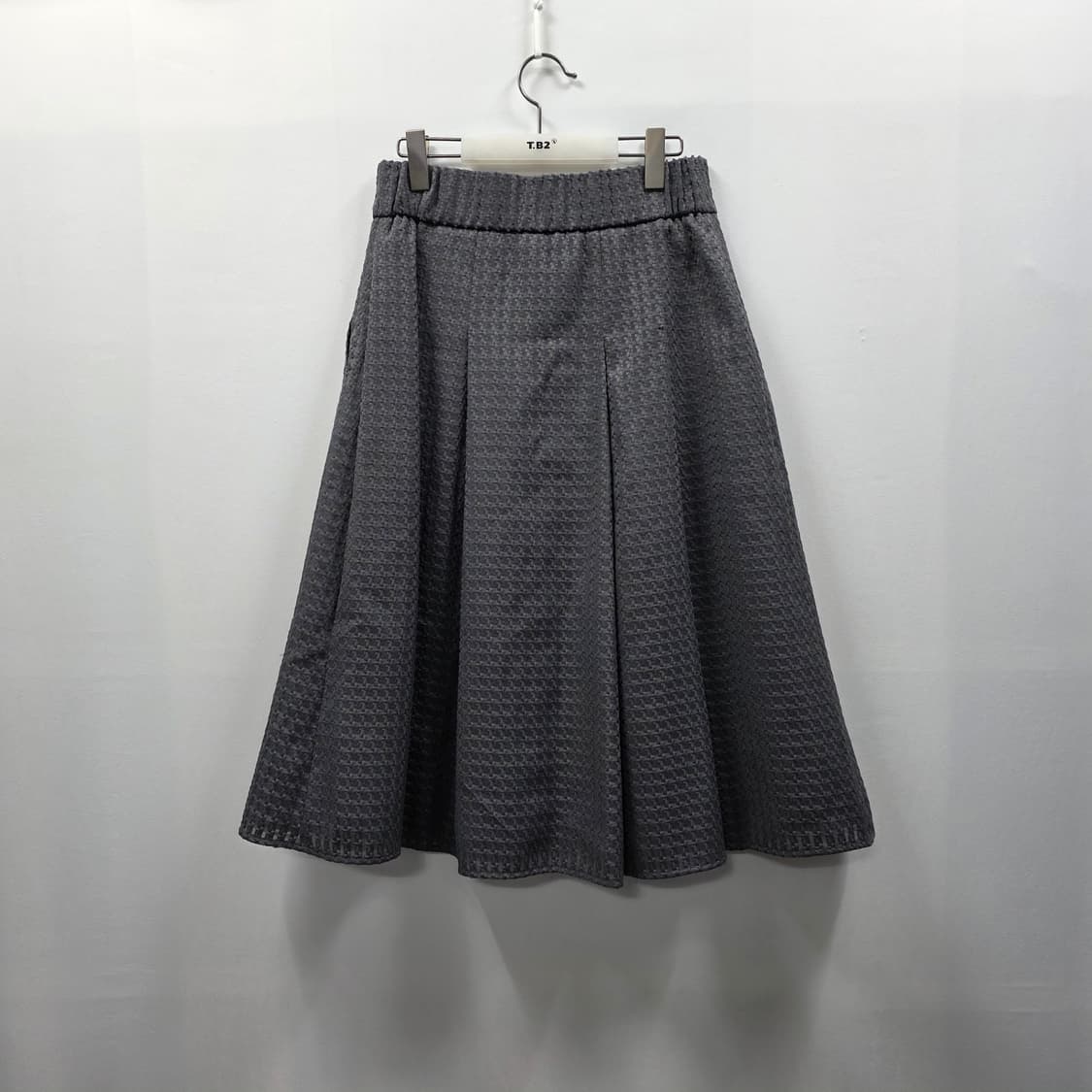 1139 칼라거펠드 KARL LAGERFELD 그레이 플레어 미디 스커트 상품이미지2