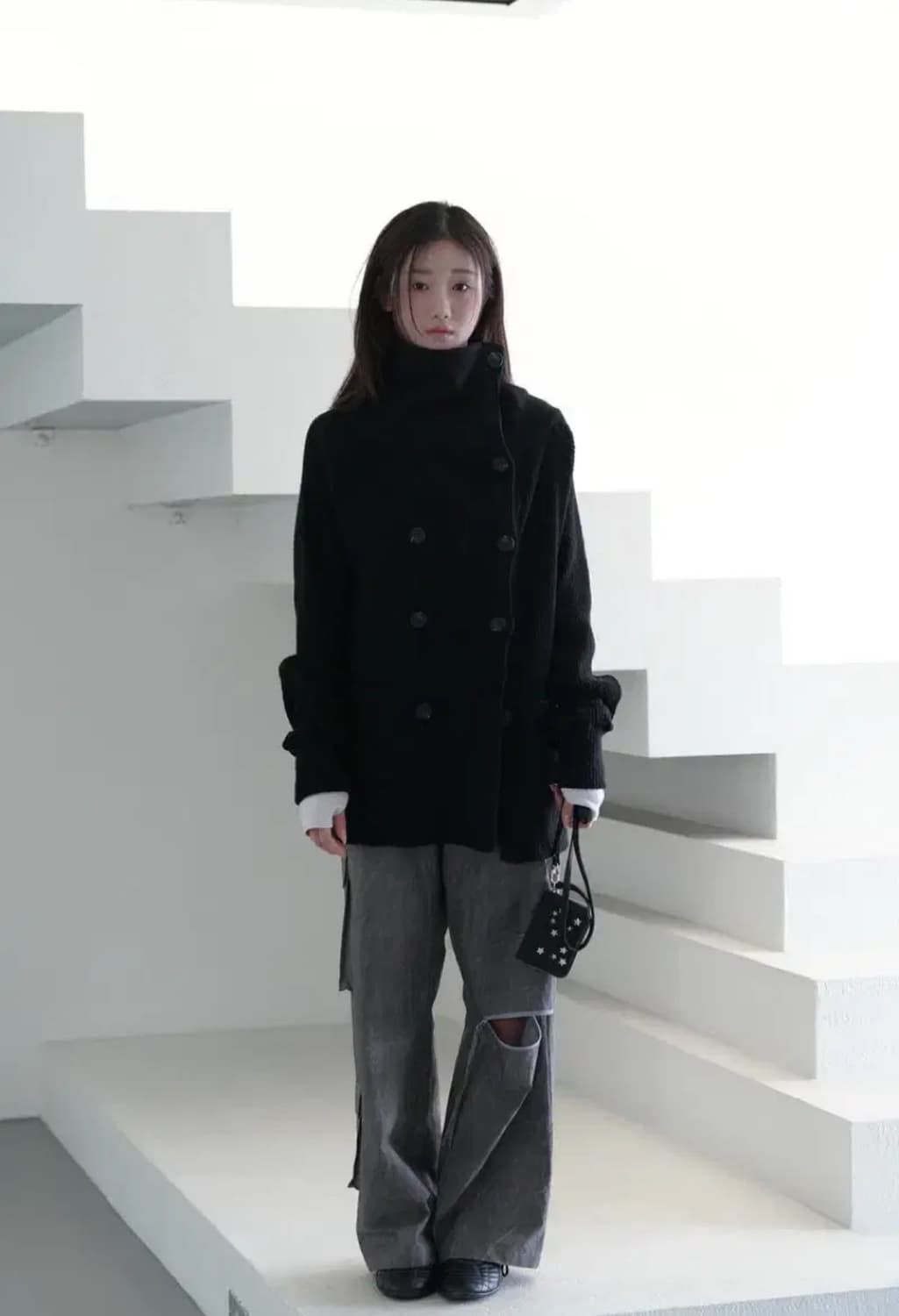 인앤양하모니 더블버튼 가디건 상품이미지1