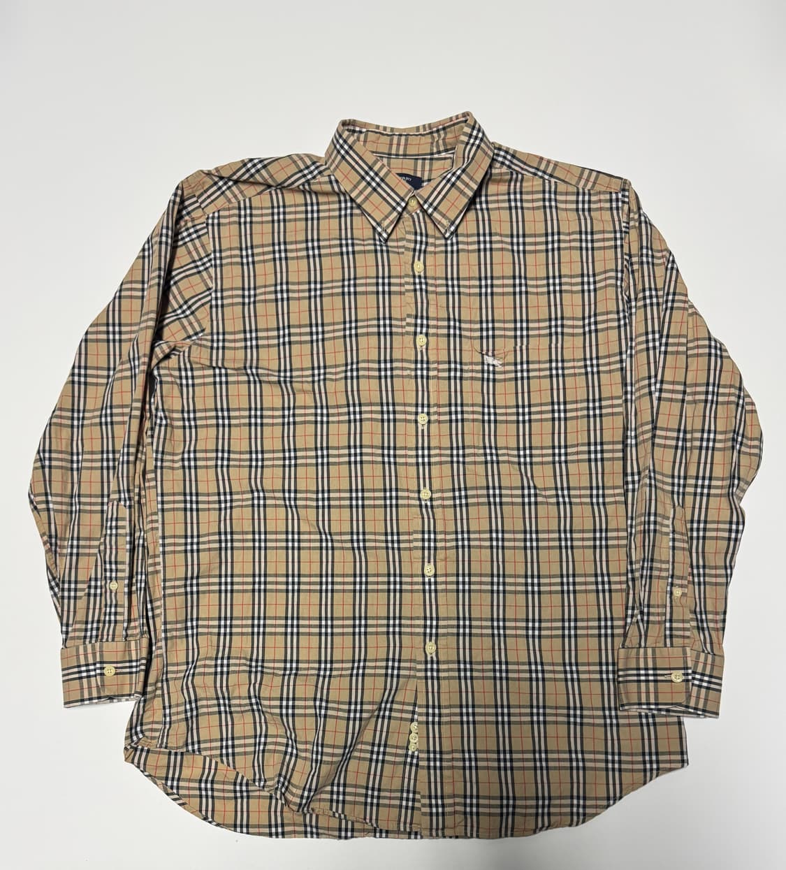 버버리 런던 커스텀 시그니처 긴팔 체크셔츠 L 상품이미지1
