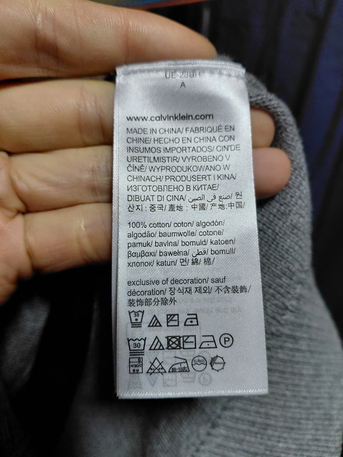 [켈빈클라인](새제품)오가닉코튼 블럭 니트 가디건 S(95)사이즈 상품이미지7