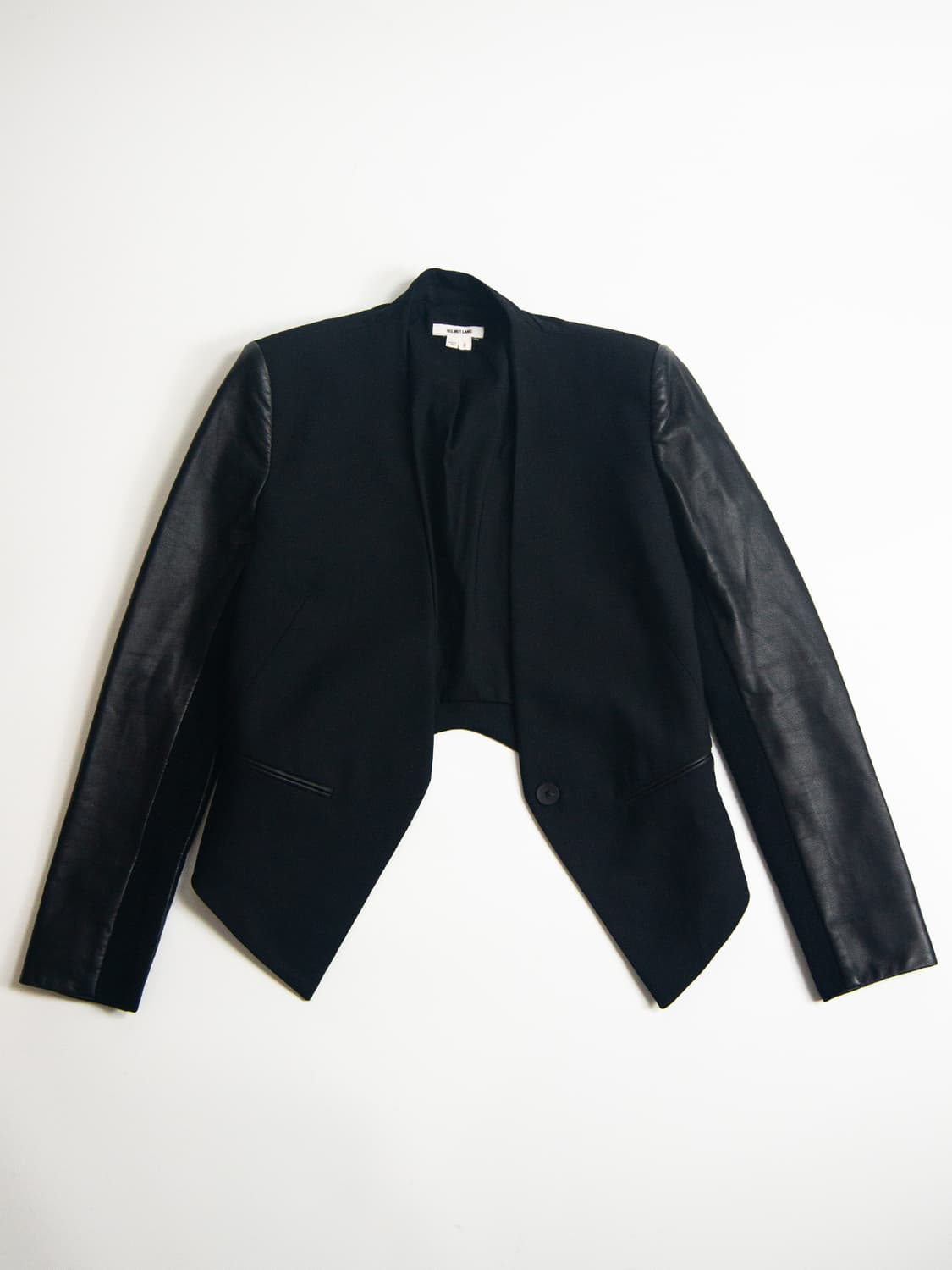 Helmut Lang (헬무트랭) 레더 슬리브 블레이저 상품이미지1