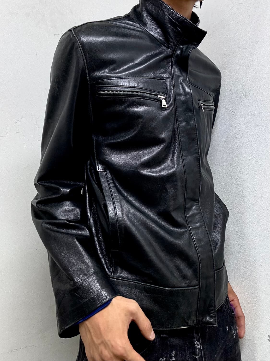 [Leather]Chic Zip Detail SHELL Leather J 상품이미지8