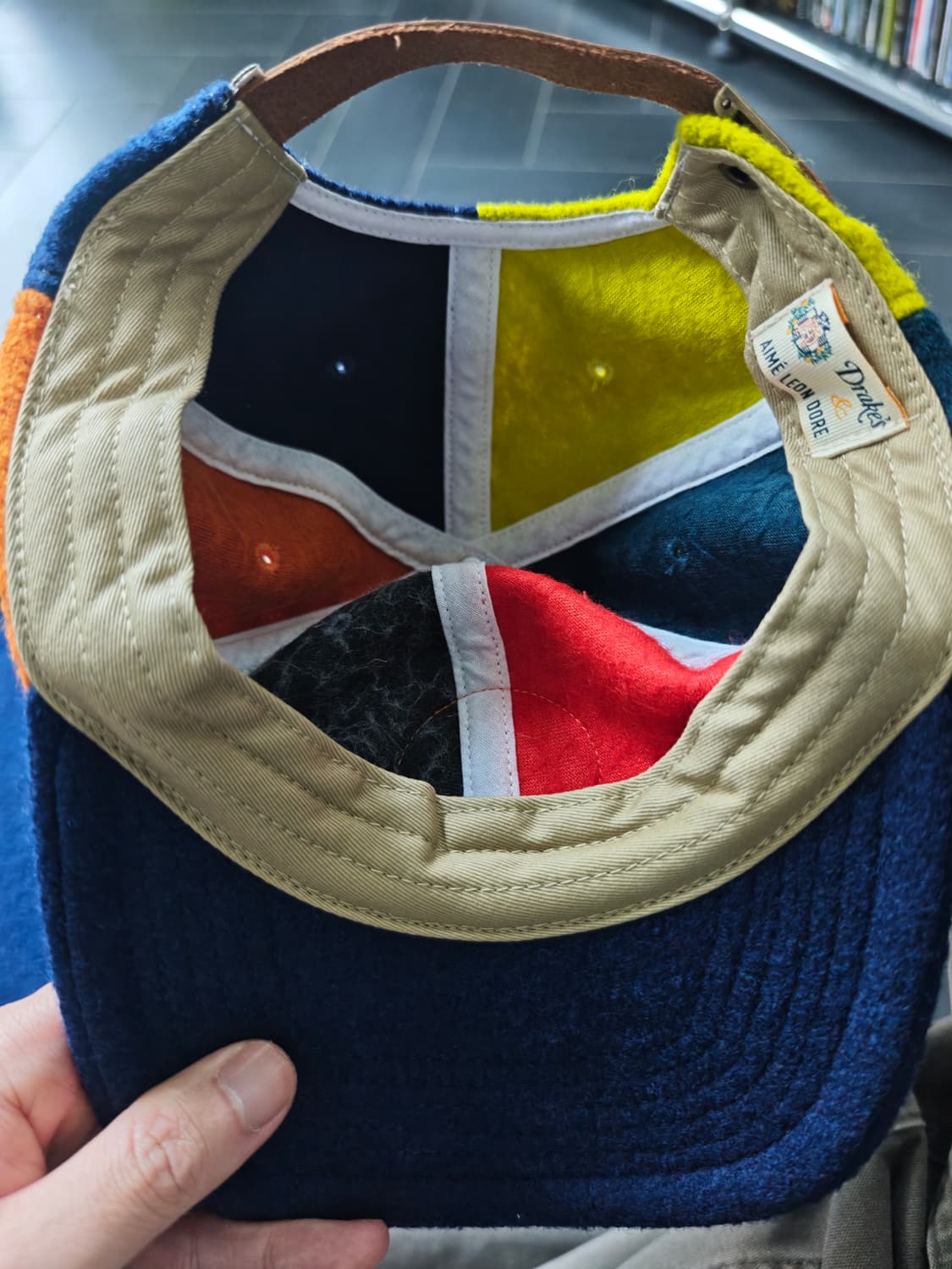 에임레온도르 드레익스 콜라보 컬러 블록 패치 볼캡 모자 상품이미지5