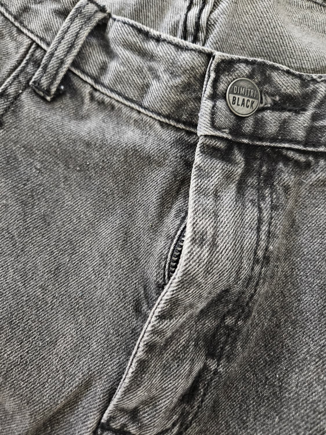 디미트리블랙 원턱 와이드 데님팬츠 - 그레이 34 상품이미지4