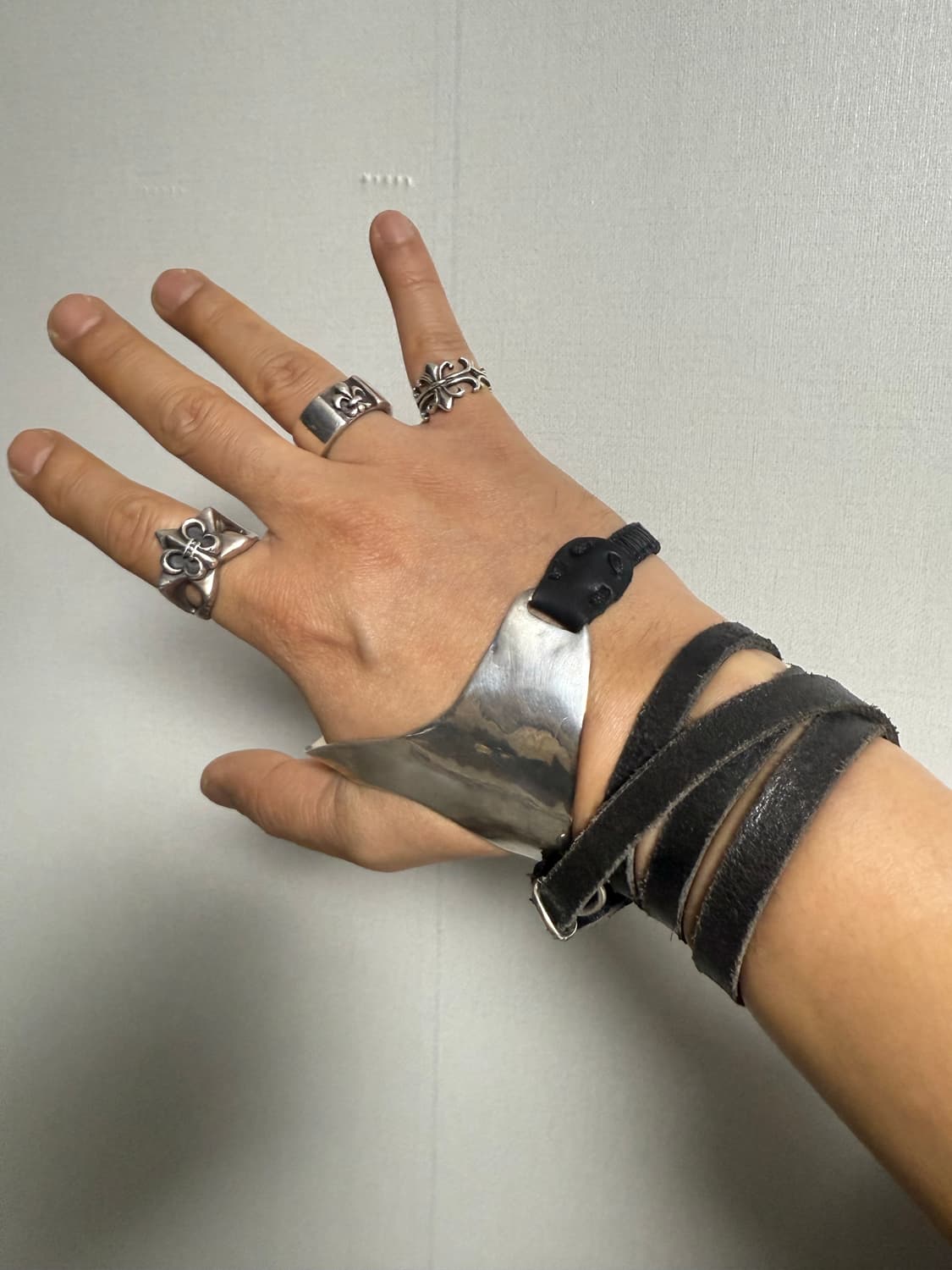 Yproject 창시자 요한 세르파티 2013 실버 925 가죽 팔찌 상품이미지1