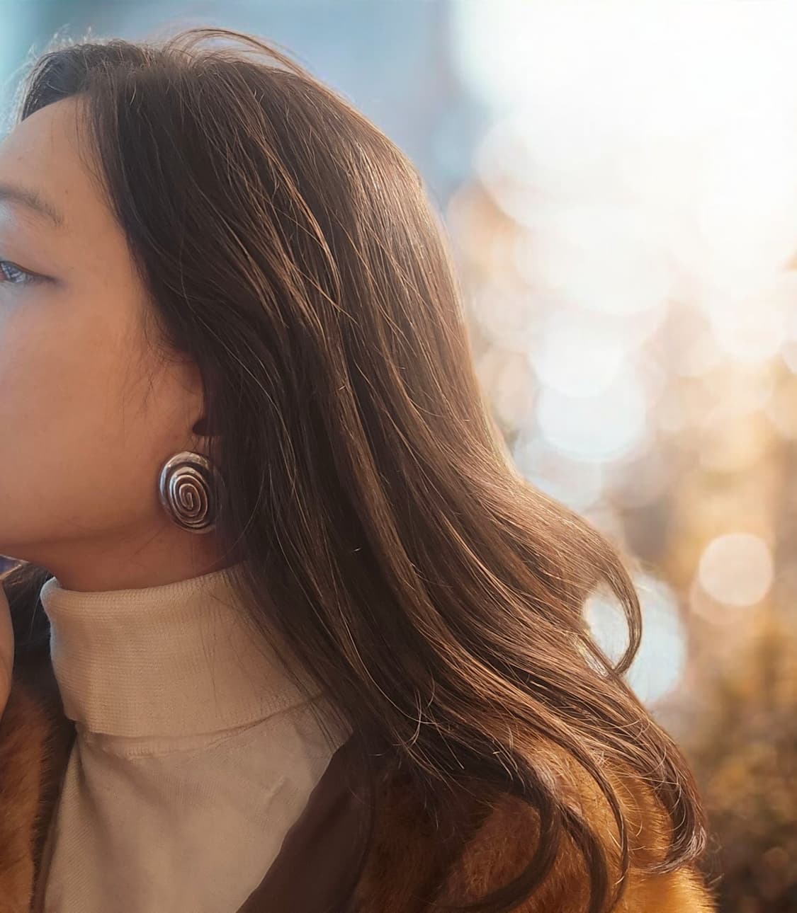 🇺🇸빈티지 모더니스트 스파이럴 클립온 귀걸이 상품이미지4