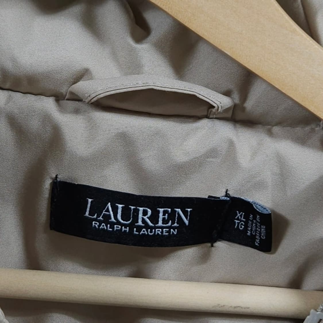 여성XL POLO 폴로 랄프로렌 경량 패딩조끼 베이지 상품이미지6