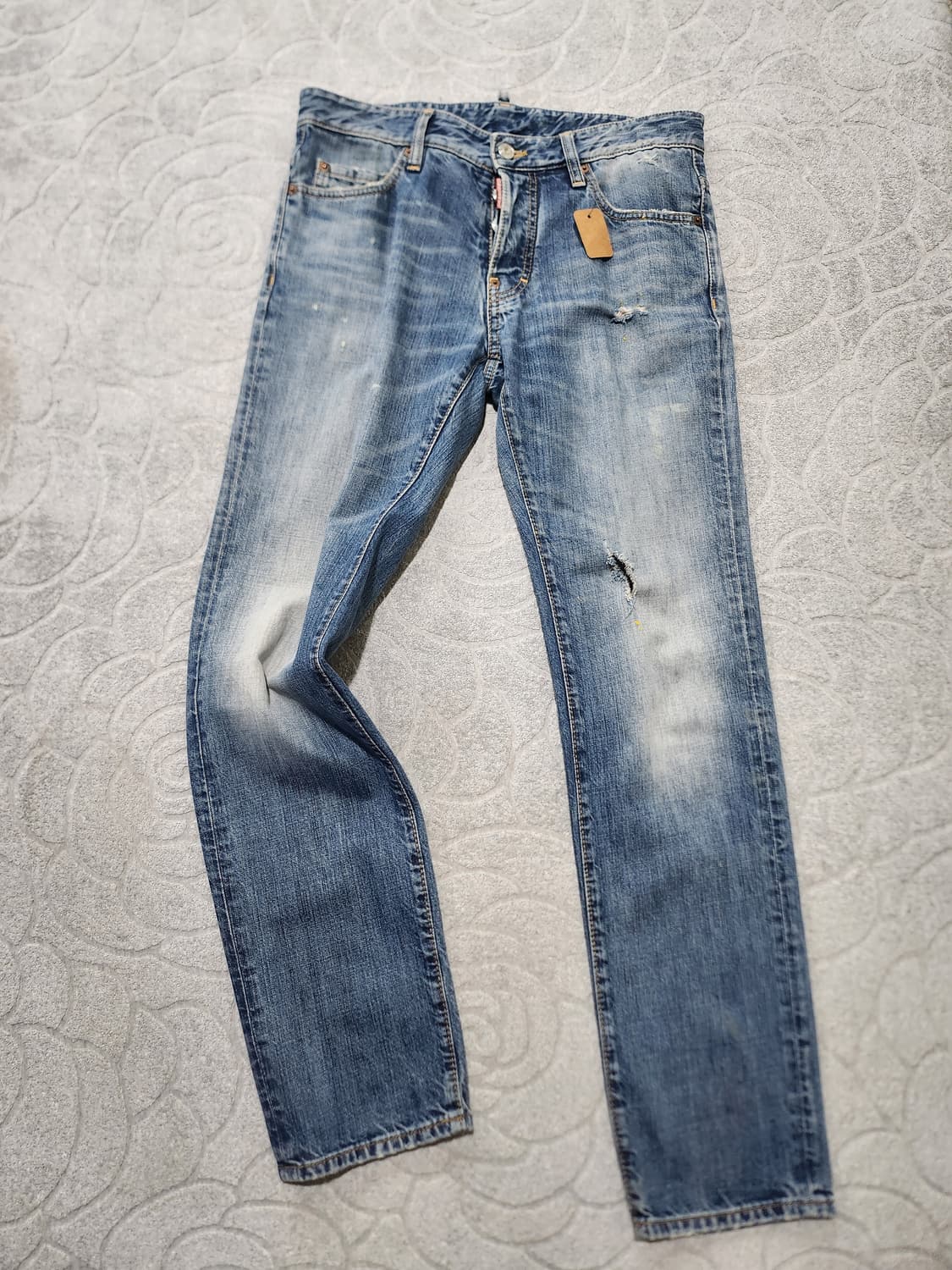 디스퀘어드2 데미지 워싱 슬림핏 청바지  상품이미지1