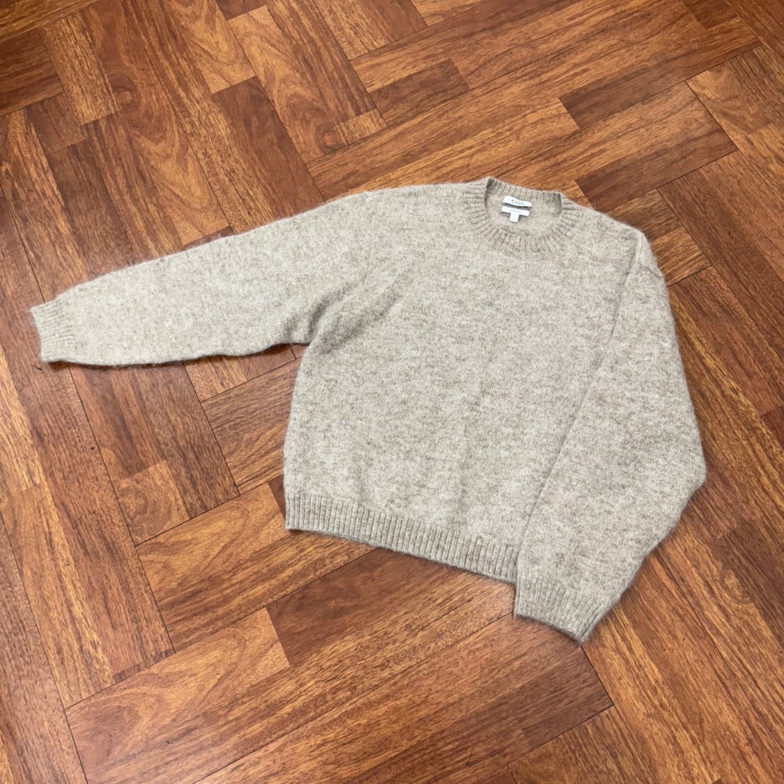 M(105~110) COS 오버사이즈 알파카 오트밀 니트  상품이미지2