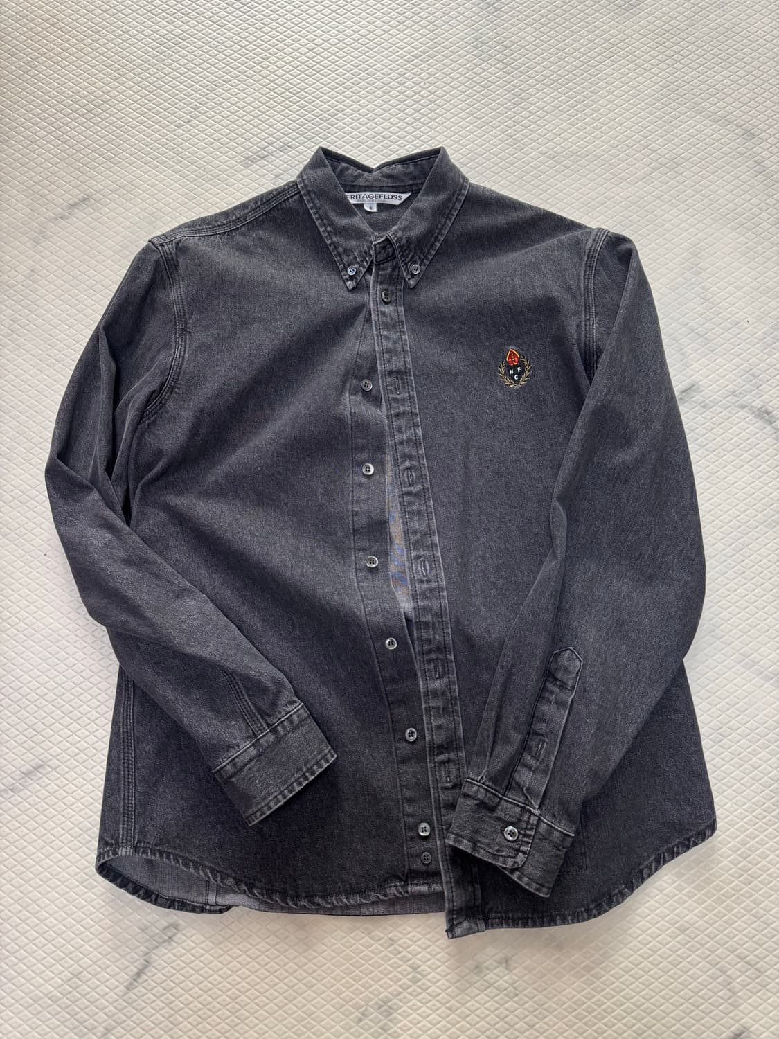 헤리티지플로스 흑청 데님셔츠 팝니다 상품이미지2