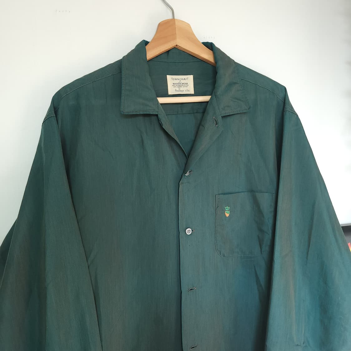 60s JC Penney 타운크래프트 오픈카라 셔츠(USAmade) 상품이미지2