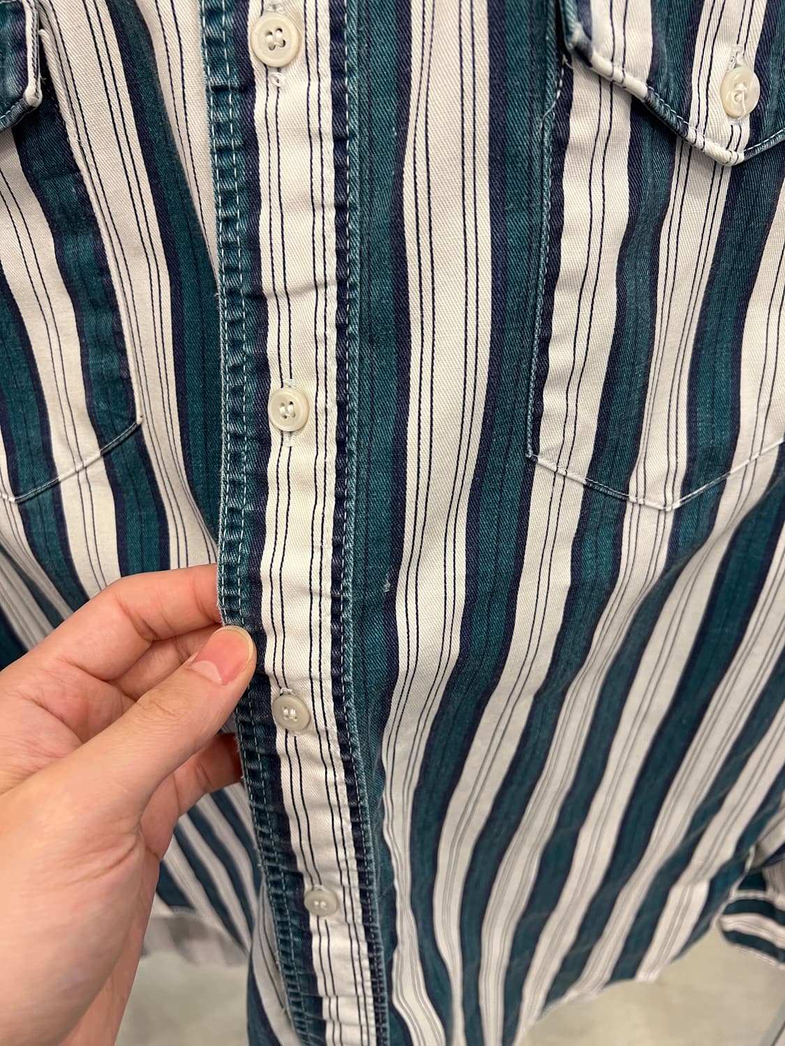 90s Wrangler 랭글러 COWBOY CUT 스트라이프 웨스턴 셔츠 상품이미지10