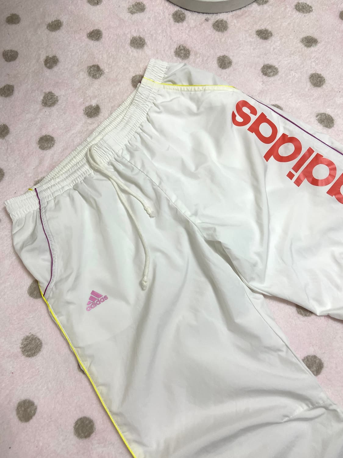 빈티지 아디다스 화이트 트레이닝 팬츠 상품이미지2