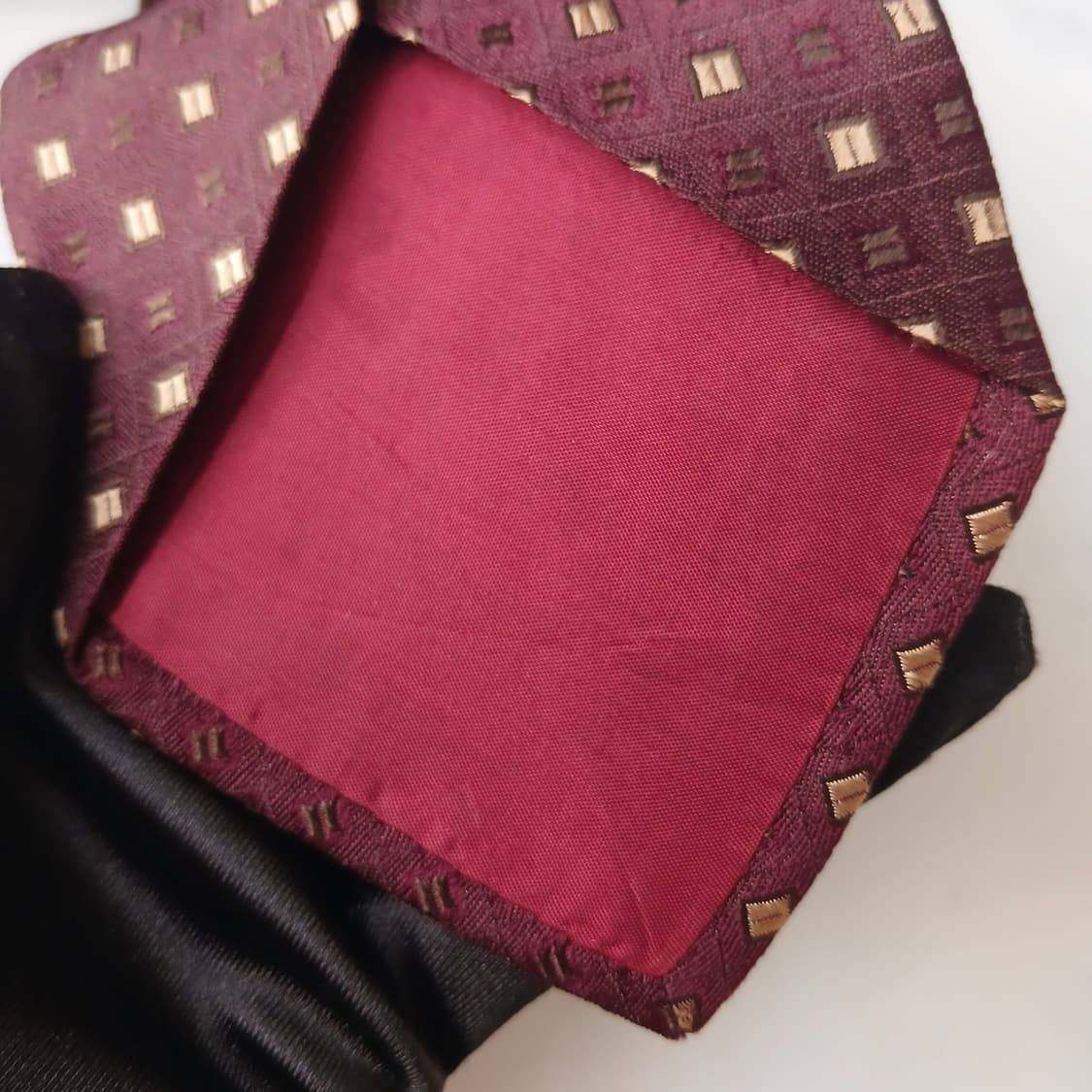 더반 실크 버건디 스퀘어 자카드 넥타이 9.2cm A+등급 A19112
 상품이미지10