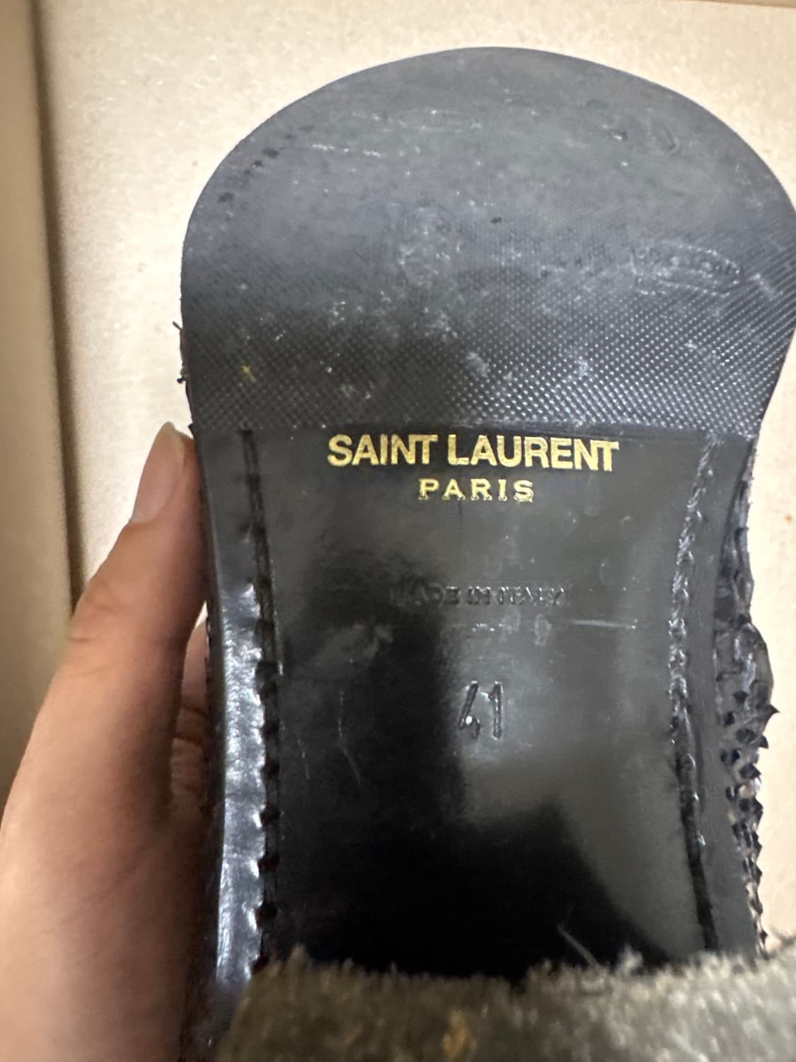 생로랑 파이썬 스네이크 스킨 첼시부츠 상품이미지9