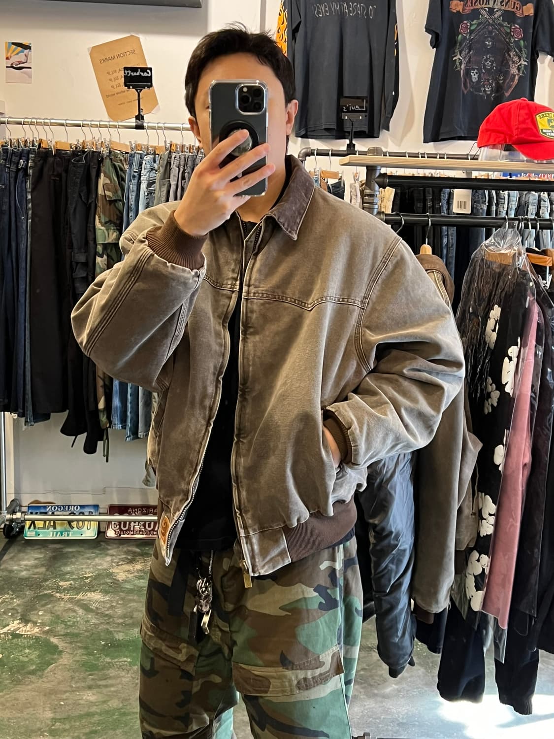 00's [2XL] 칼하트 빈티지 워크자켓 산타페 J14 체스트넛 CHT 상품이미지3