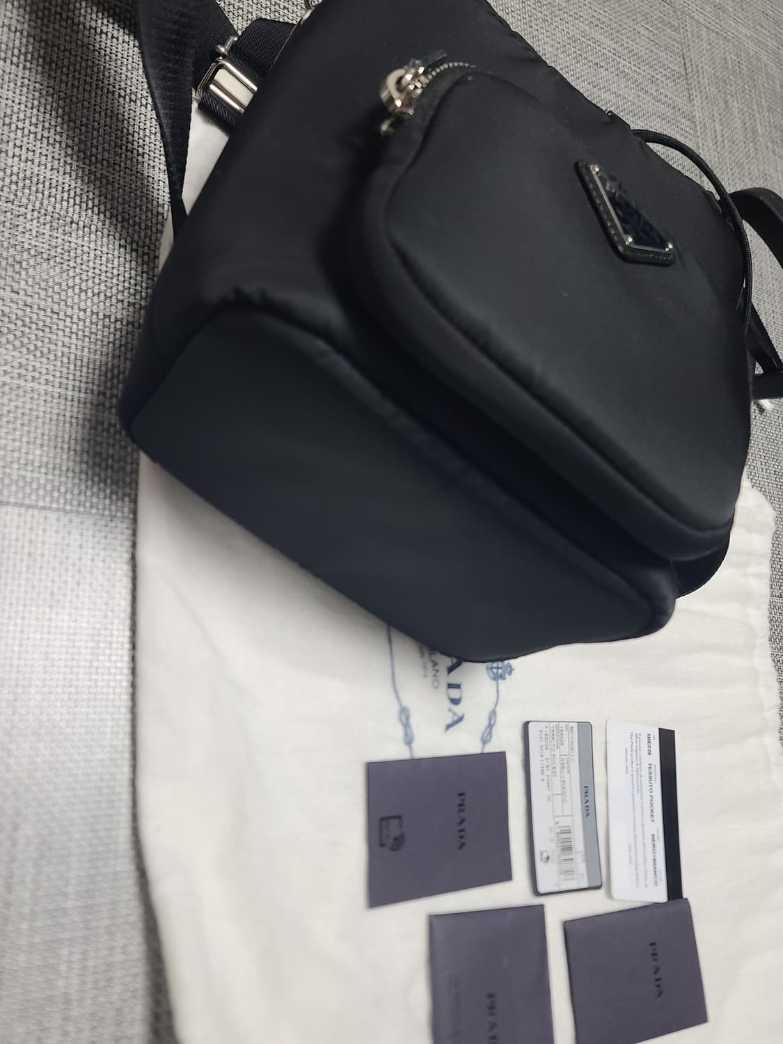 프라다 패딩 버킷백 나일론 1be026 크로스백 토트백 프라다 패디드백 상품이미지3