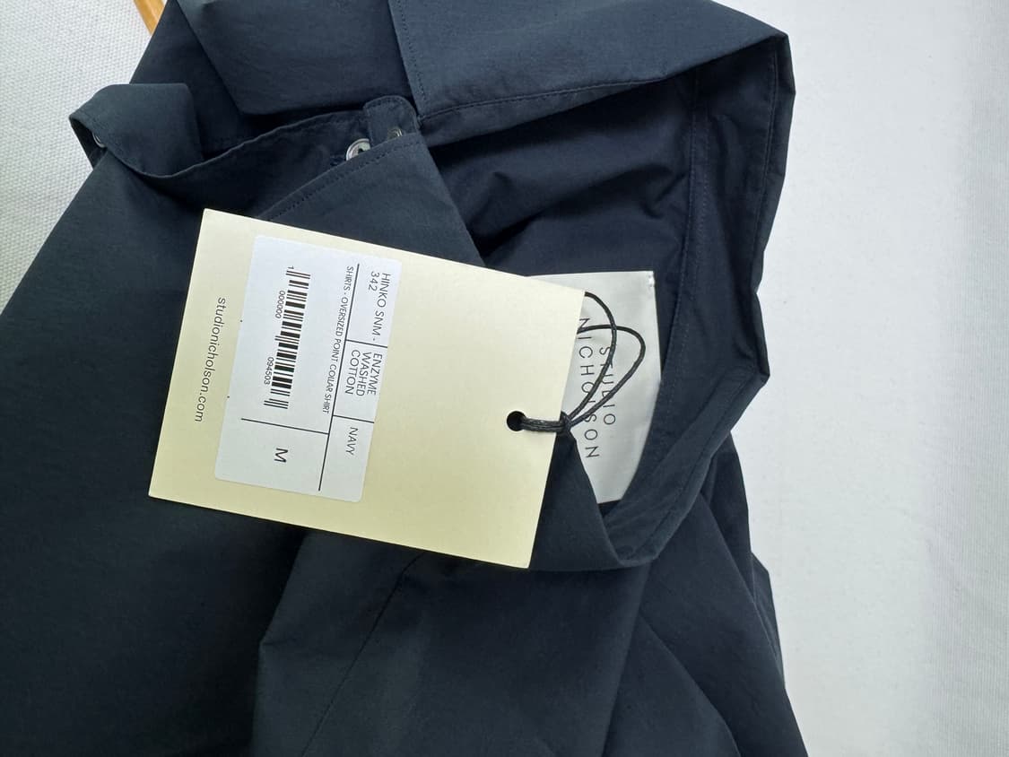 스튜디오니콜슨 네이비 셔츠 M 상품이미지7