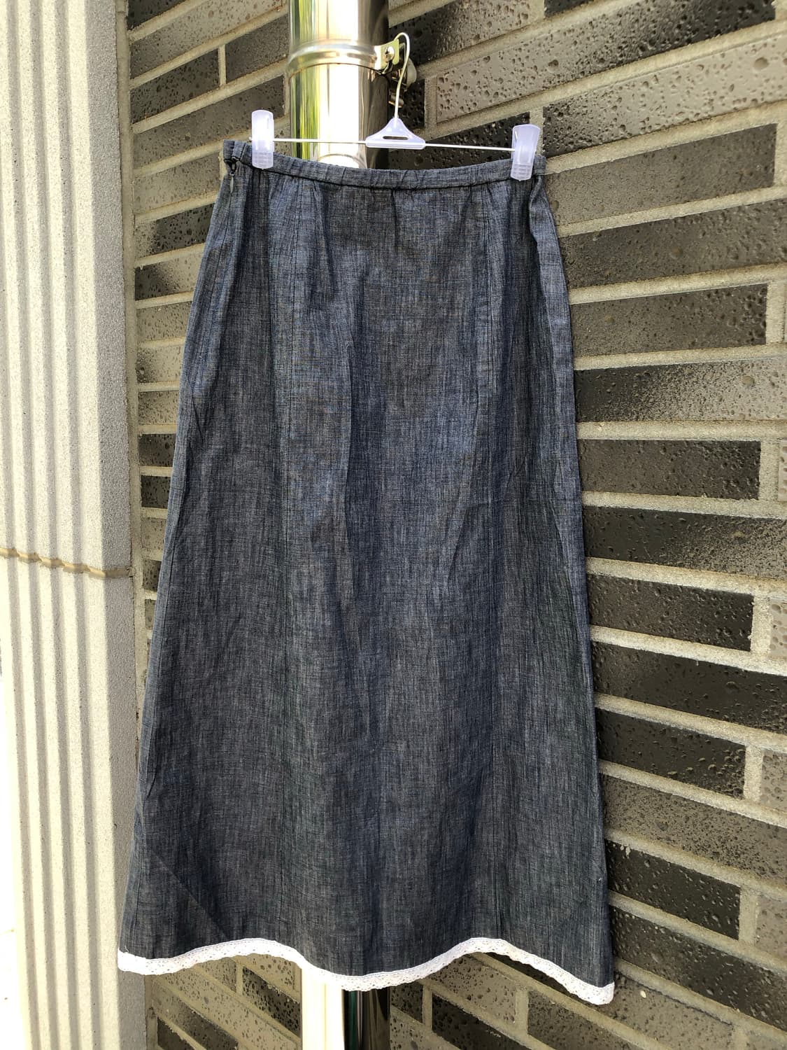 레이스포인트 데님스커트 상품이미지2