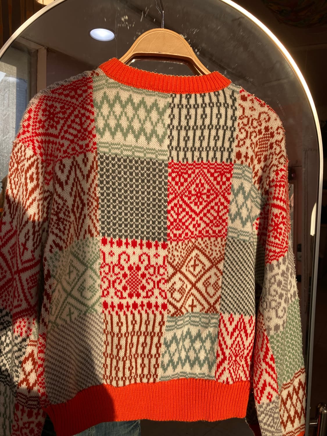 노르딕 오렌지 패턴 니트 상품이미지6