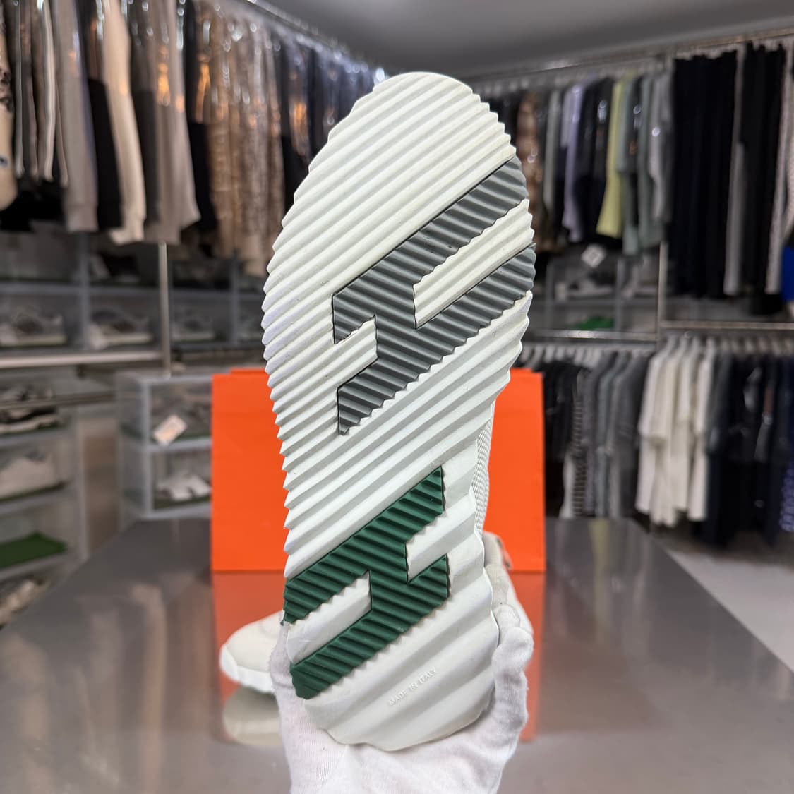 [리오브] 에르메스 바운싱 그린 메쉬 스웨이드 스니커즈 상품이미지3