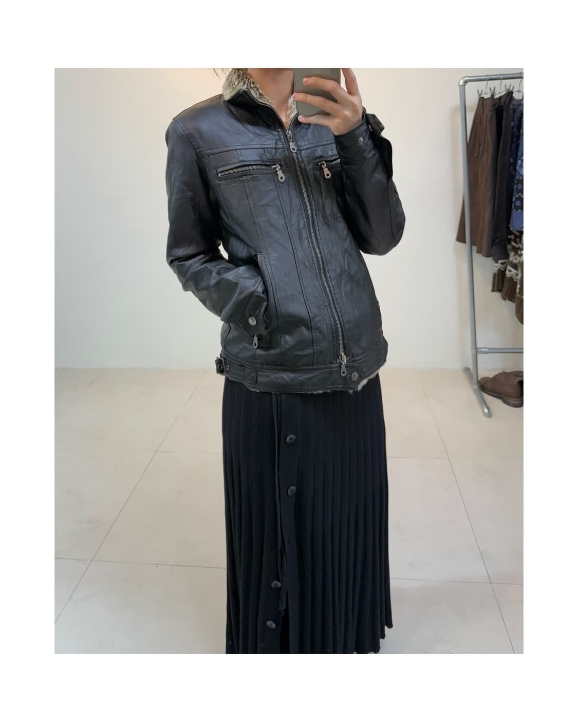 빈티지 페이크레더 자켓 상품이미지6