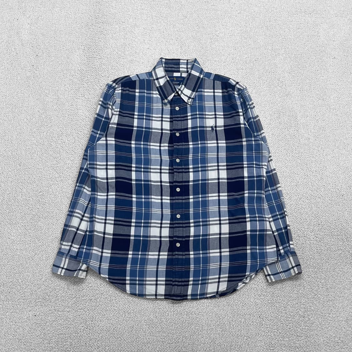 폴로 랄프로렌 우먼스 포니 로고 플란넬 체크 셔츠 상품이미지1