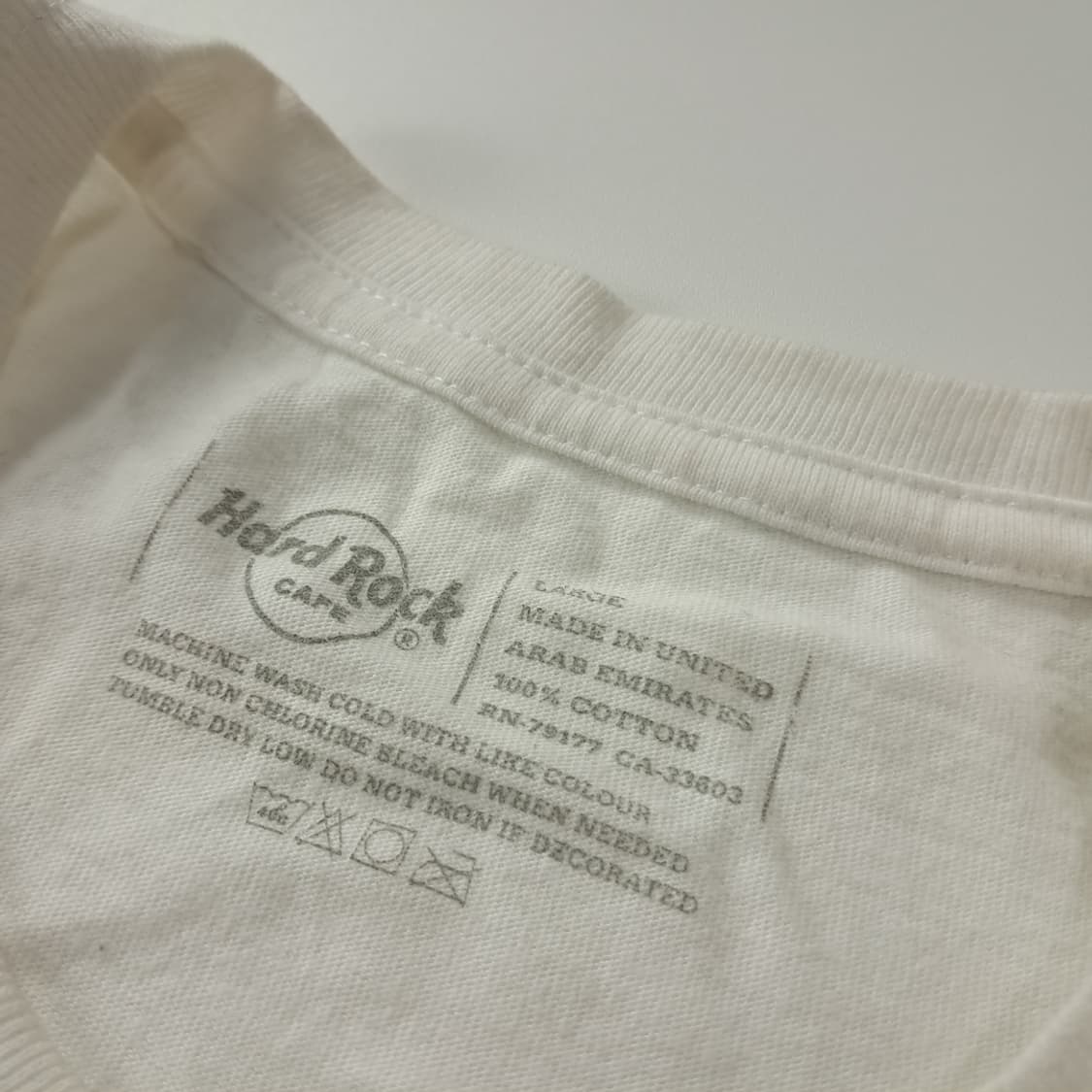 CK404 L 하드락카페 로마 화이트 반팔 티셔츠 상품이미지3