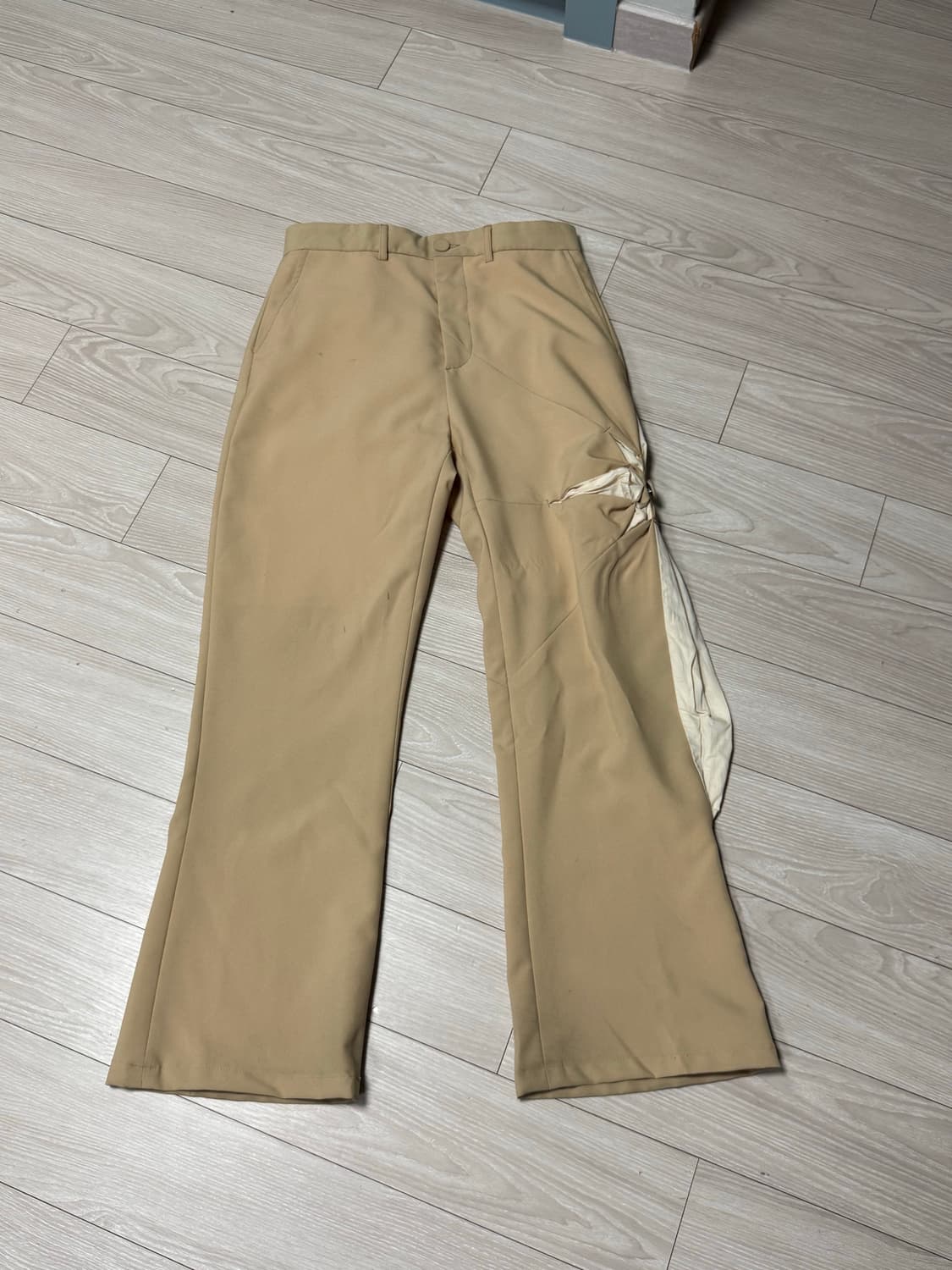 쿠시코크 오리가미 팬츠 베이지 상품이미지2