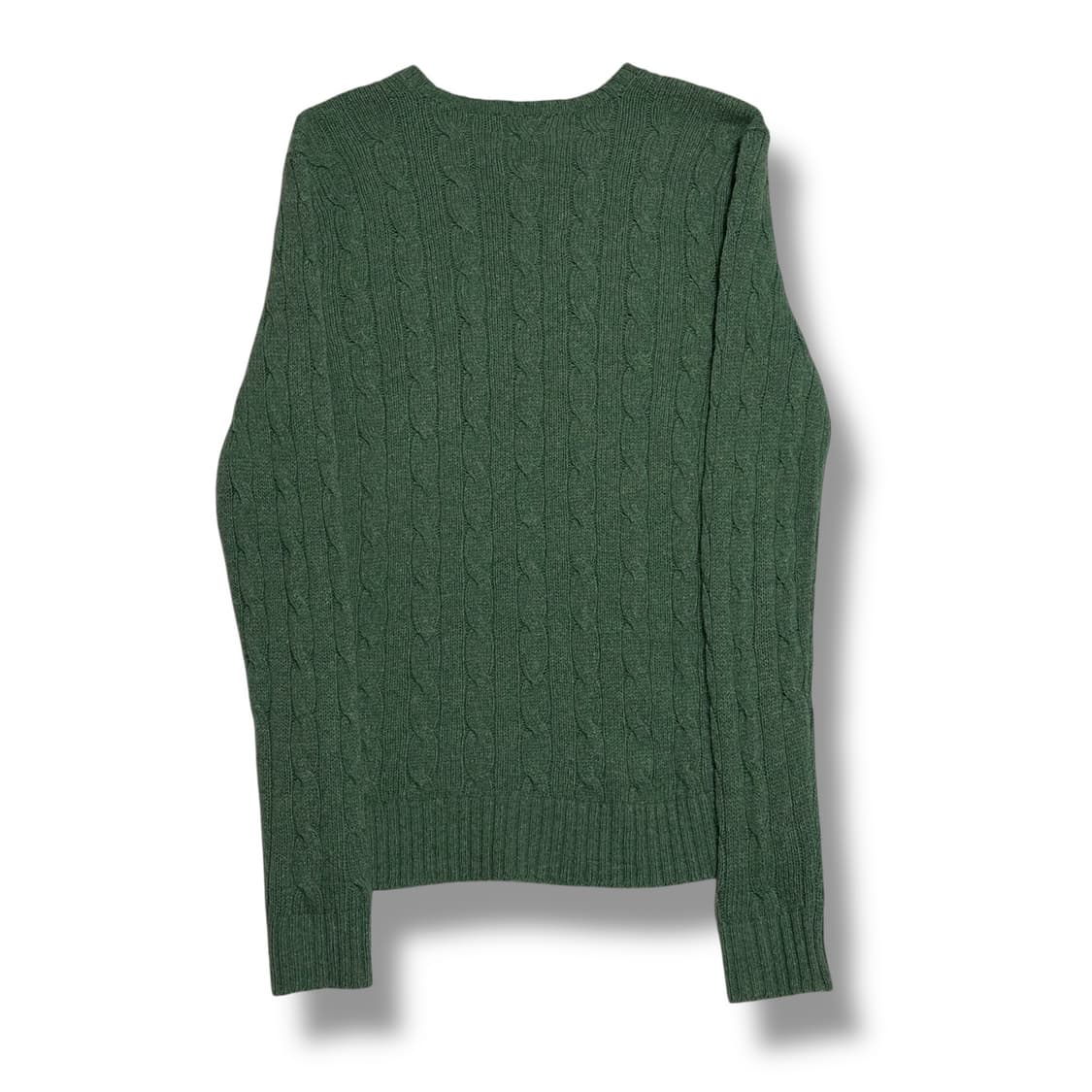 Polo Ralph Lauren 메리노울 캐시미어 혼방 그린 케이블 니트 상품이미지2