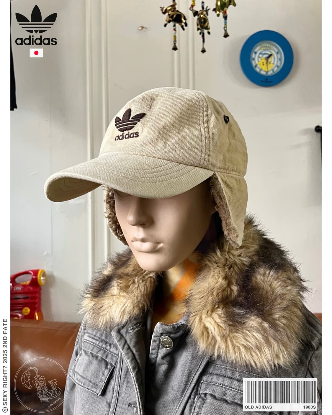 1980s Adidas Archive Fur Ear-Flap Cap 상품이미지1