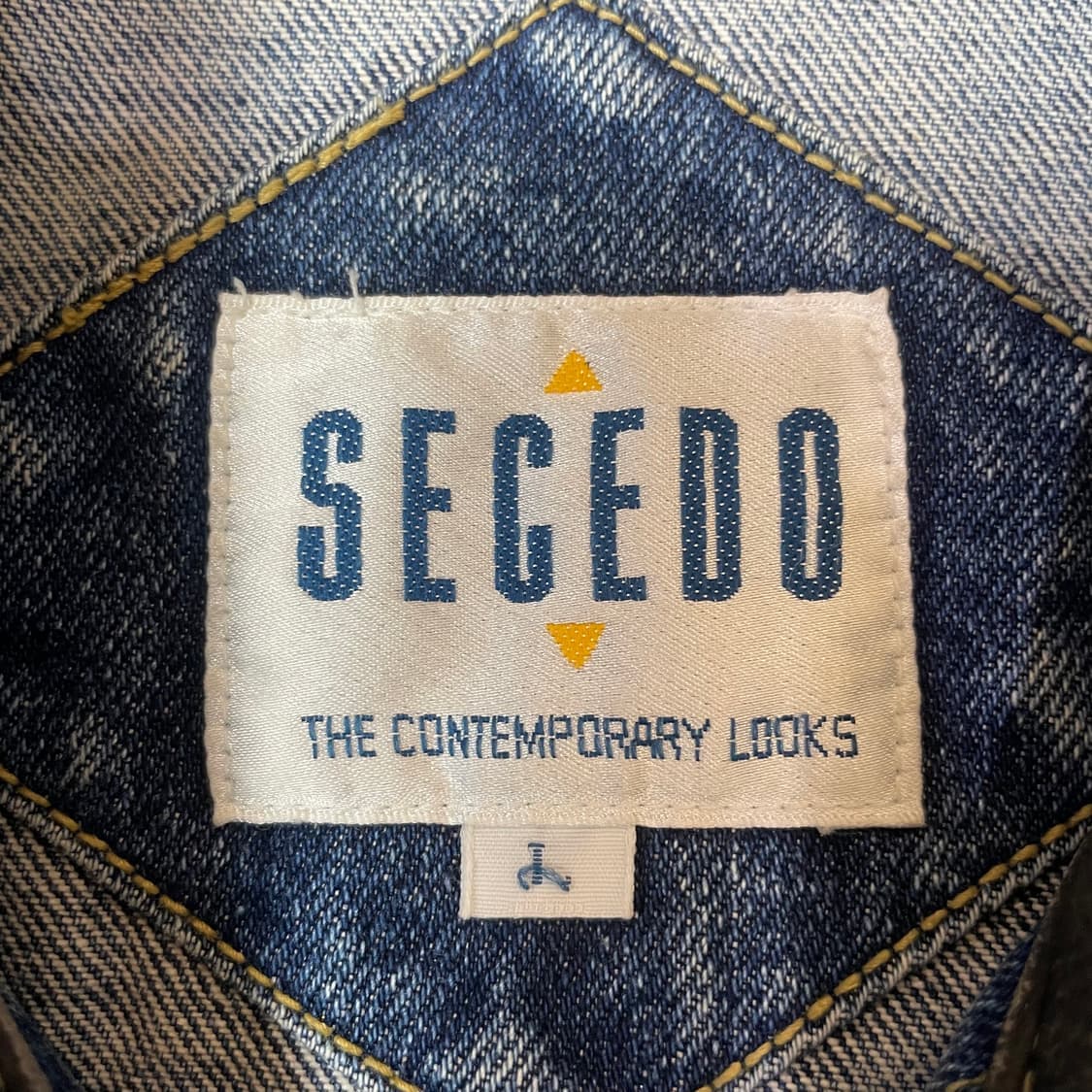 SECEDO 레더카라 데님 트러커 자켓 L 상품이미지6