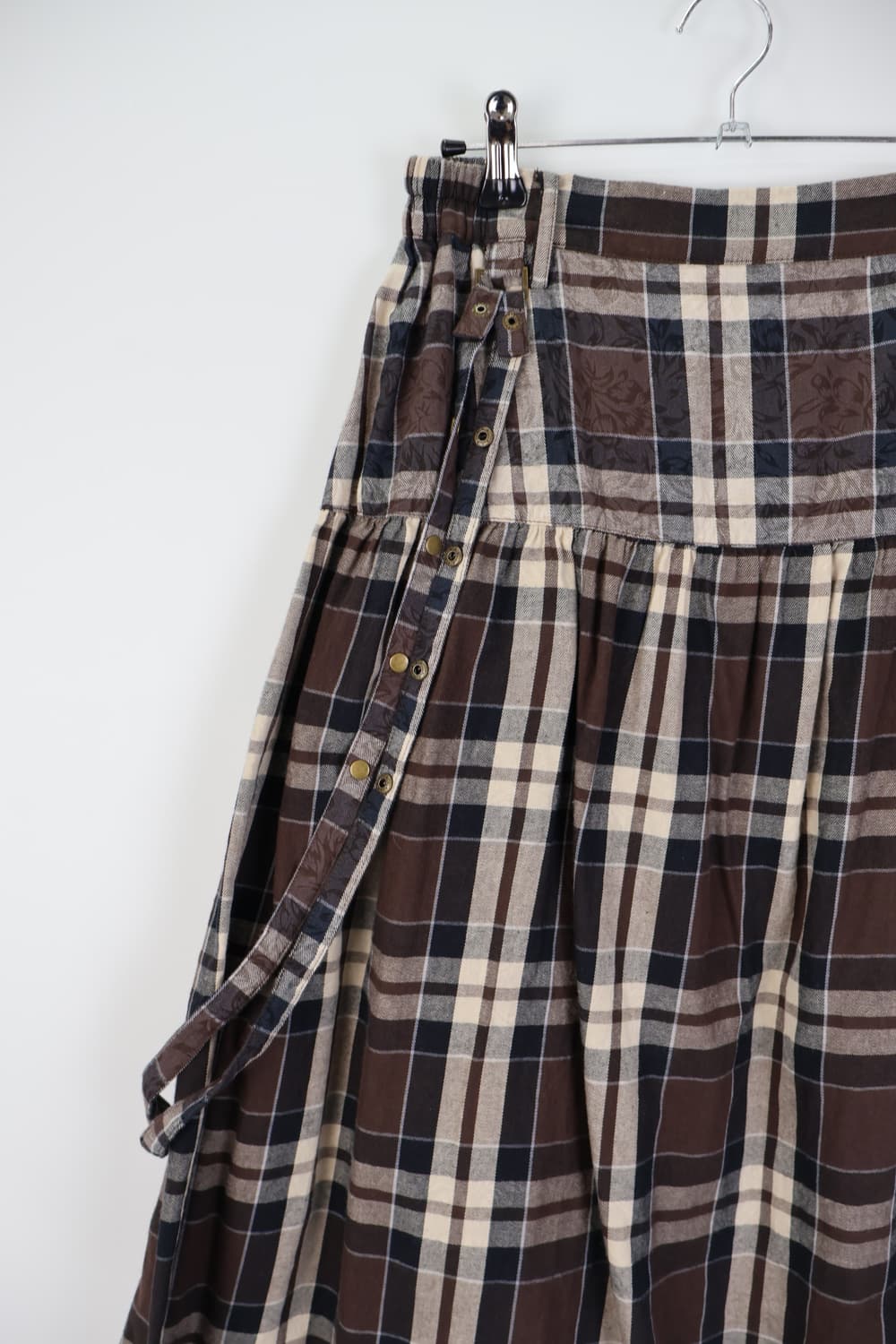 Jpn Brown Checked Long Skirts 상품이미지7