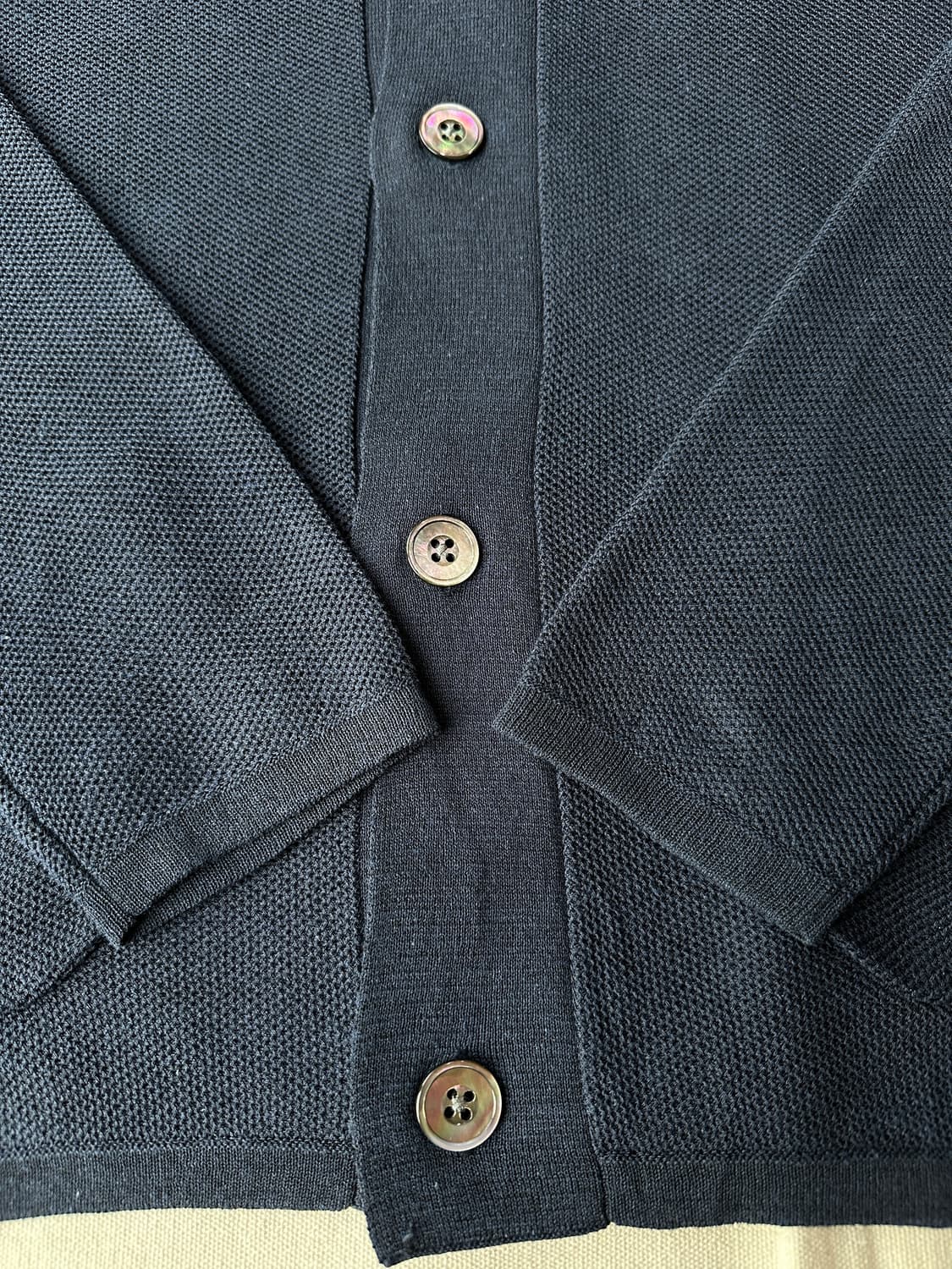 제이프레스 네이비 숄카라 니트 가디건 L  상품이미지4