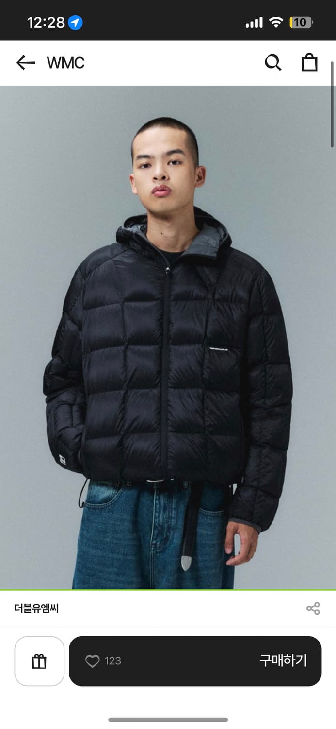 더블유엠씨 경량패딩 실착x  택있음 상품이미지2