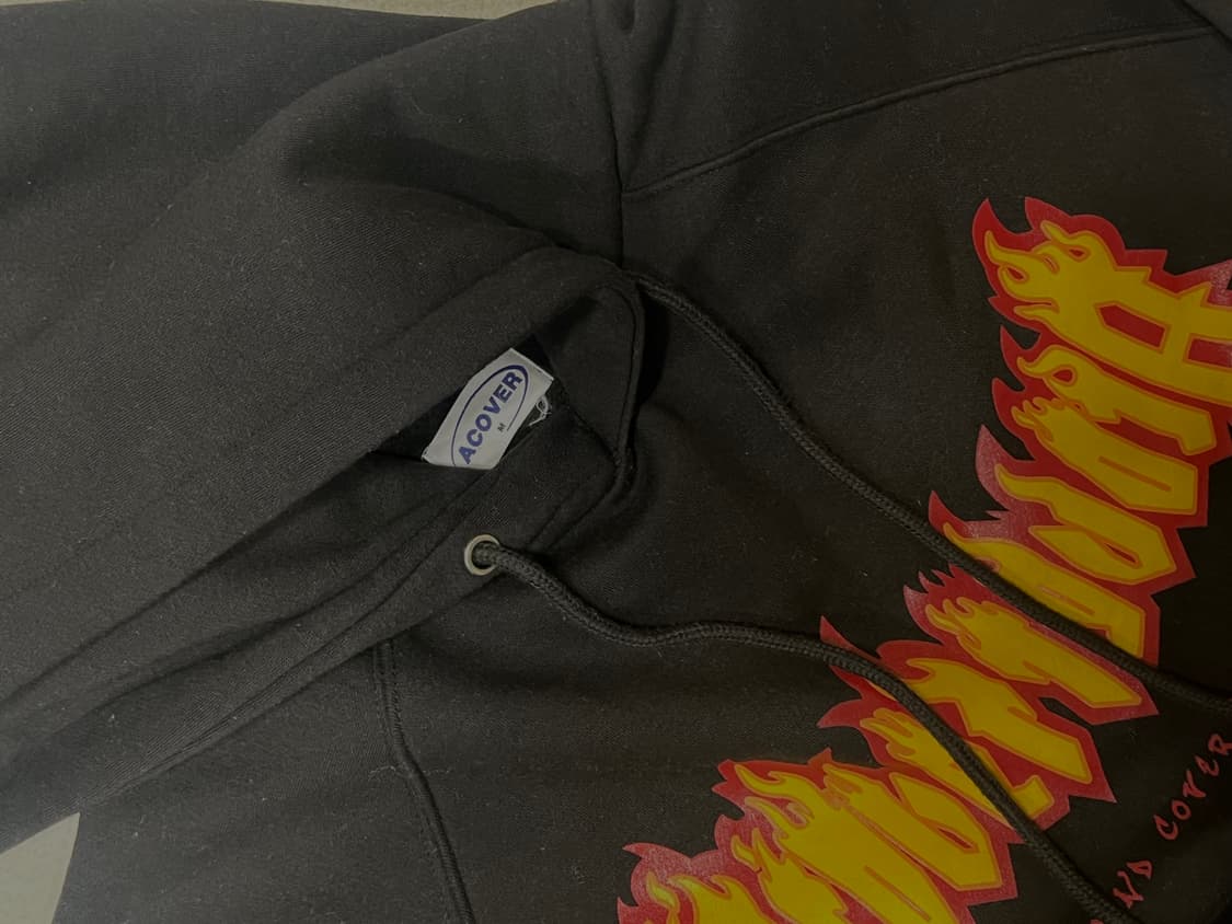 Acover 오버핏 블랙 후드 상품이미지3