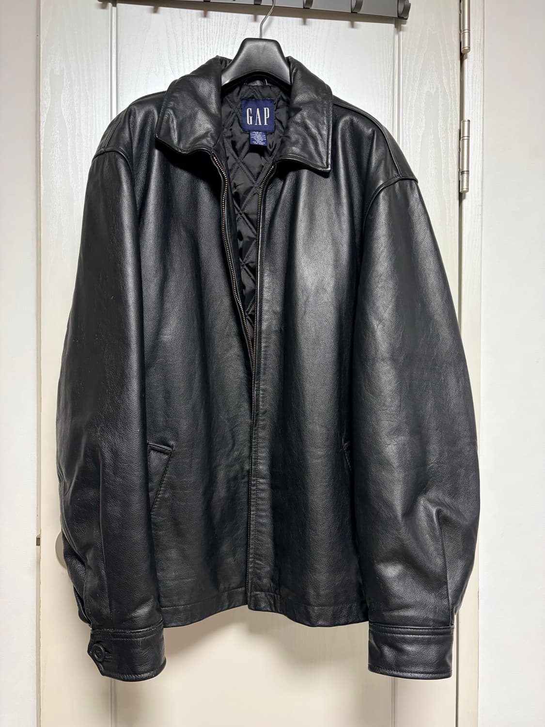 old gap 올드갭 레더 자켓 L 블랙 상품이미지1