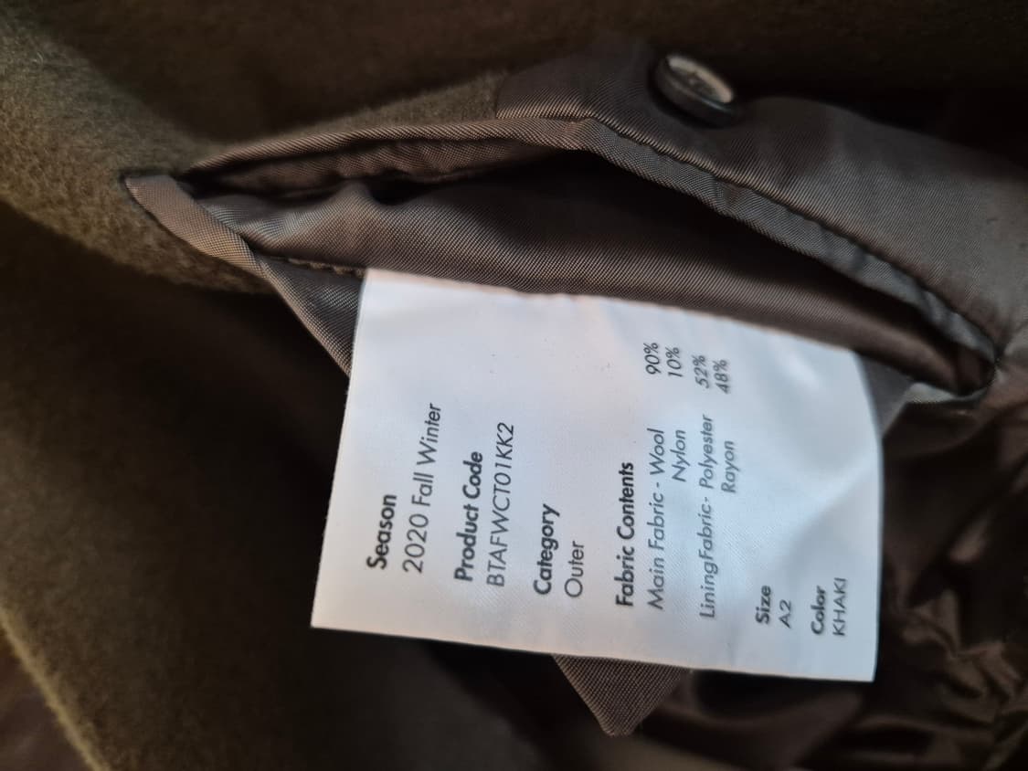 [A2] 아더에러 라돈 코트 카키 상품이미지5