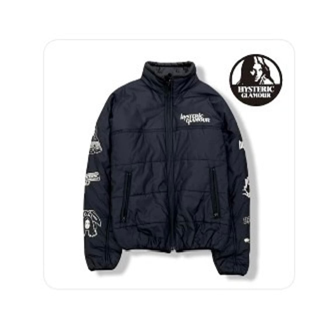 히스테릭글래머 아카이브 패딩 블랙 상품이미지1