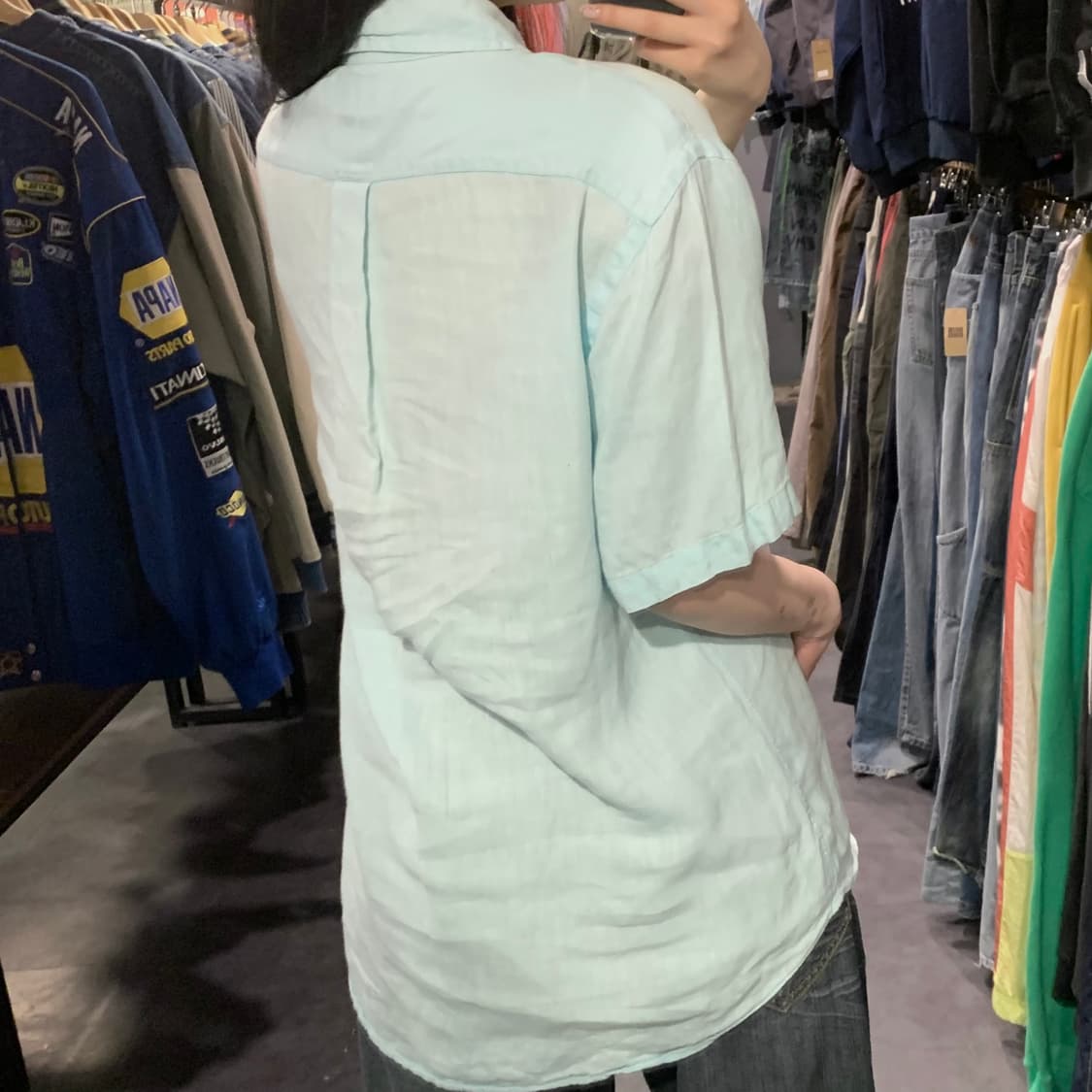 [IM] 폴로 랄프로렌 반팔 린넨 셔츠 민트 상품이미지6