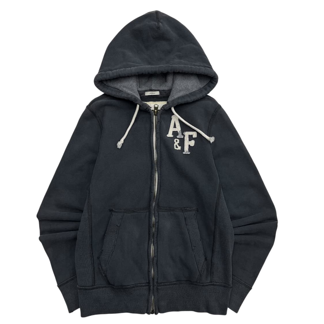 아베크롬비 패치로고 차콜 후드집업 M 상품이미지2
