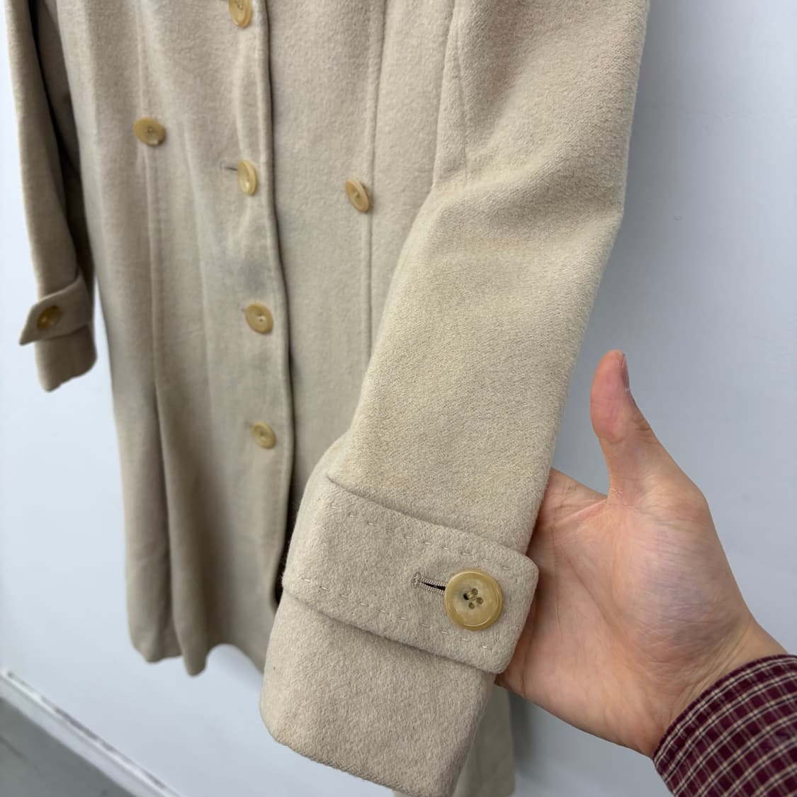 버버리 베이지색 플레어 코트 여s 상품이미지3