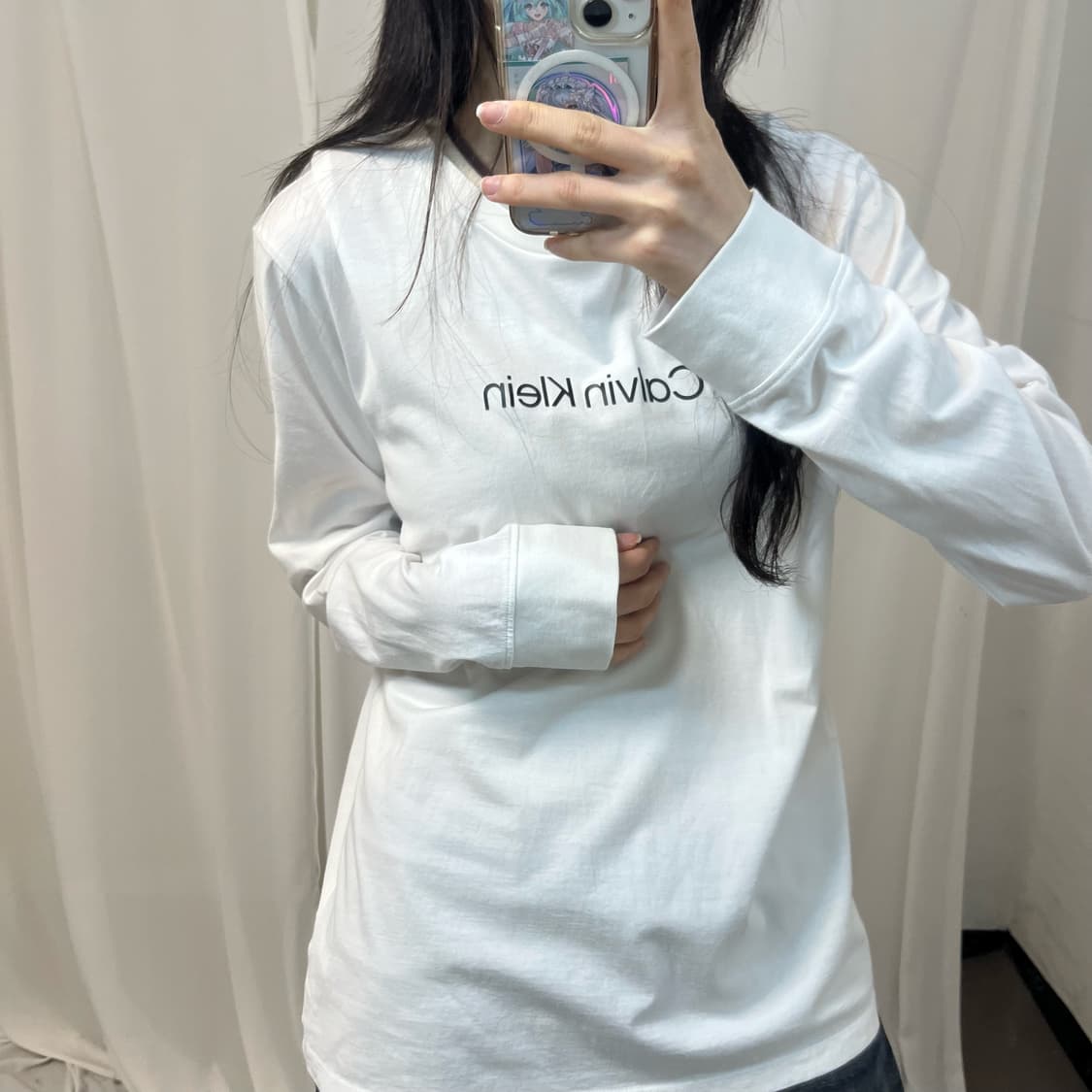 Calvin Klein white long sleeve 상품이미지3