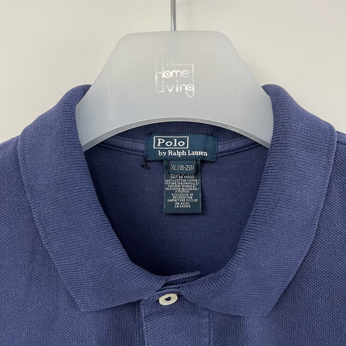 폴로 랄프로렌 하늘색 빅포니 네이비 카라 티셔츠 상품이미지5