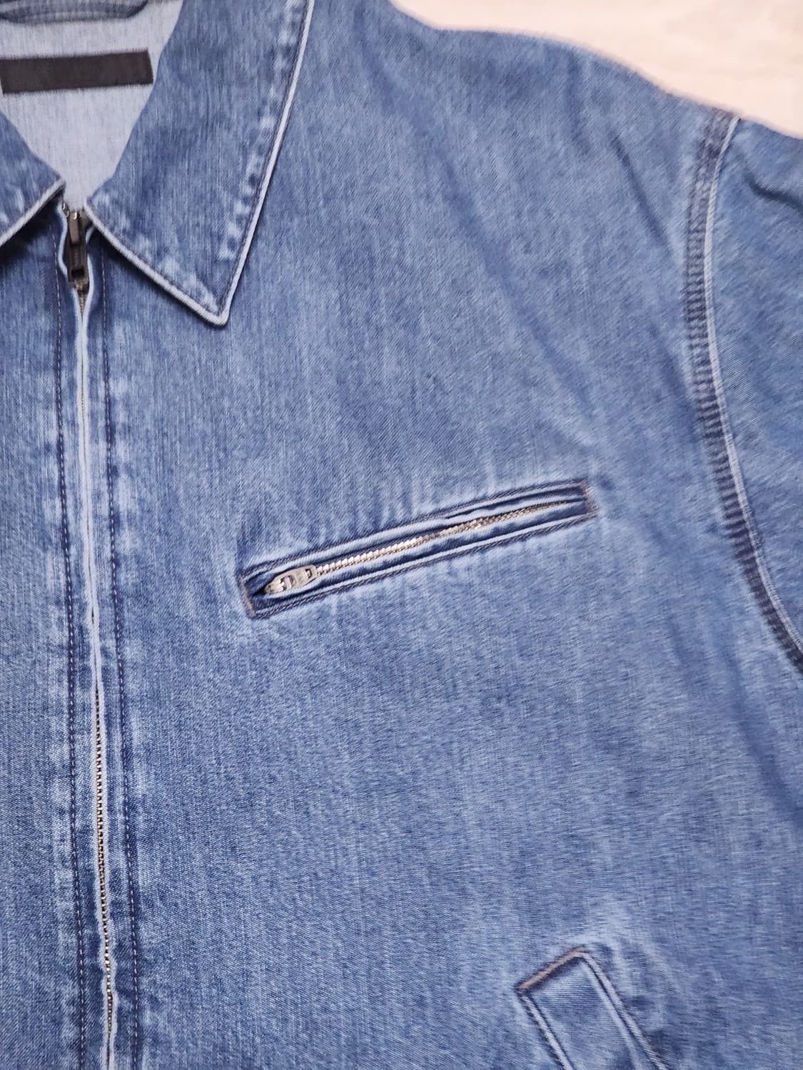 유니클로 데님집업블루종 XL 상품이미지3