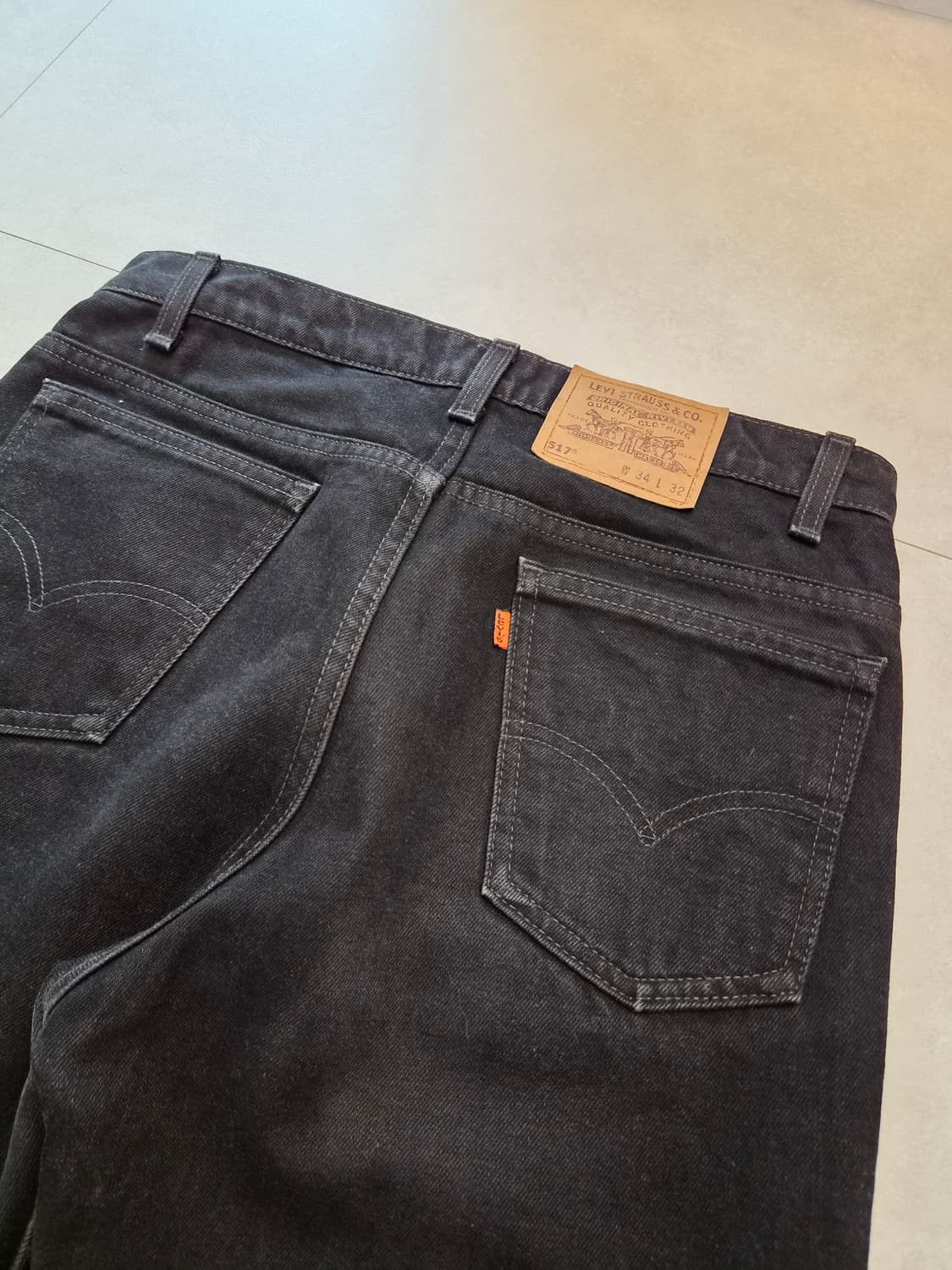 빈티지 리바이스 517 블랙진 오렌지탭 34x32 상품이미지3