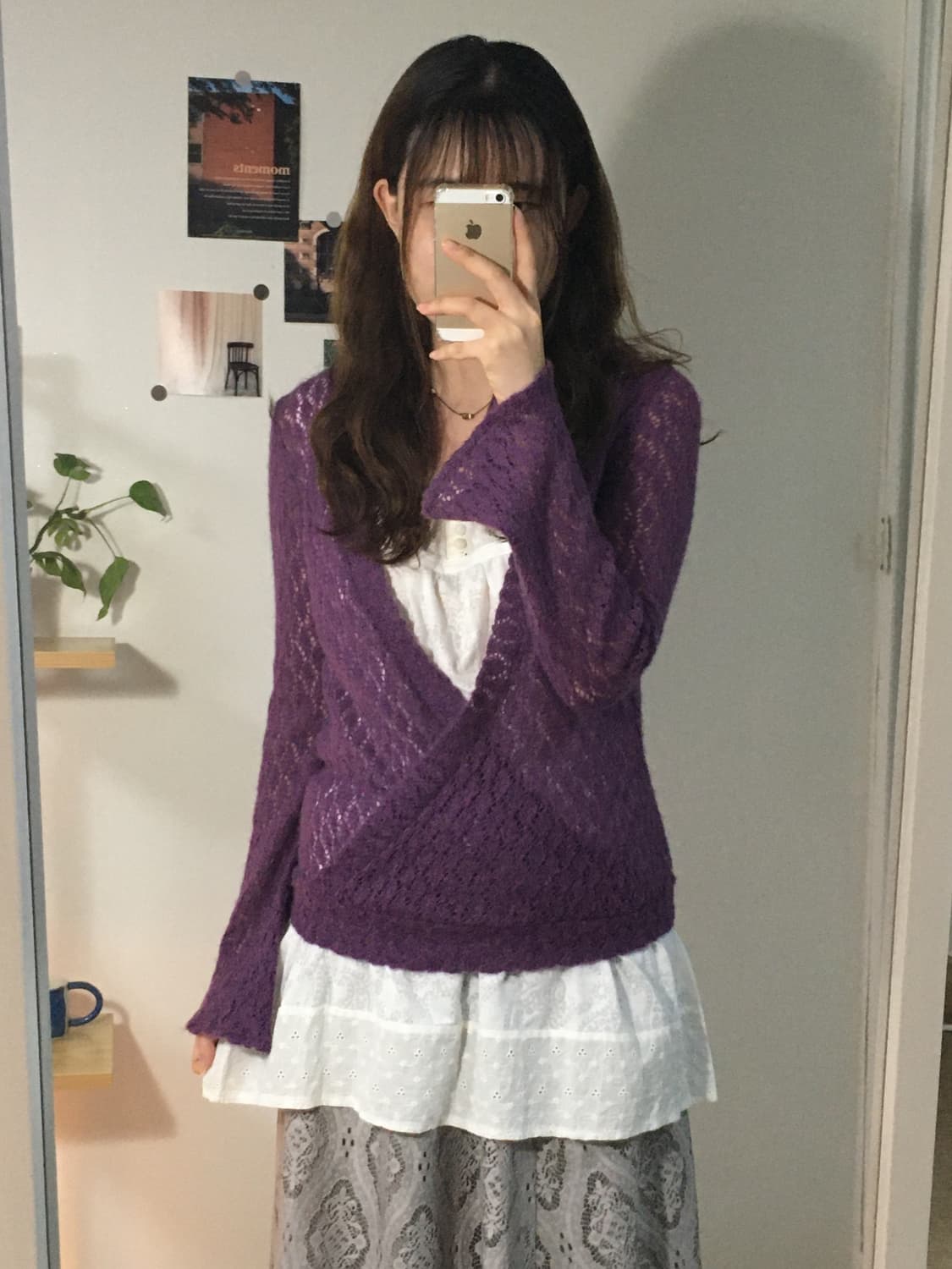 나팔꽃 펀칭 니트 상품이미지1