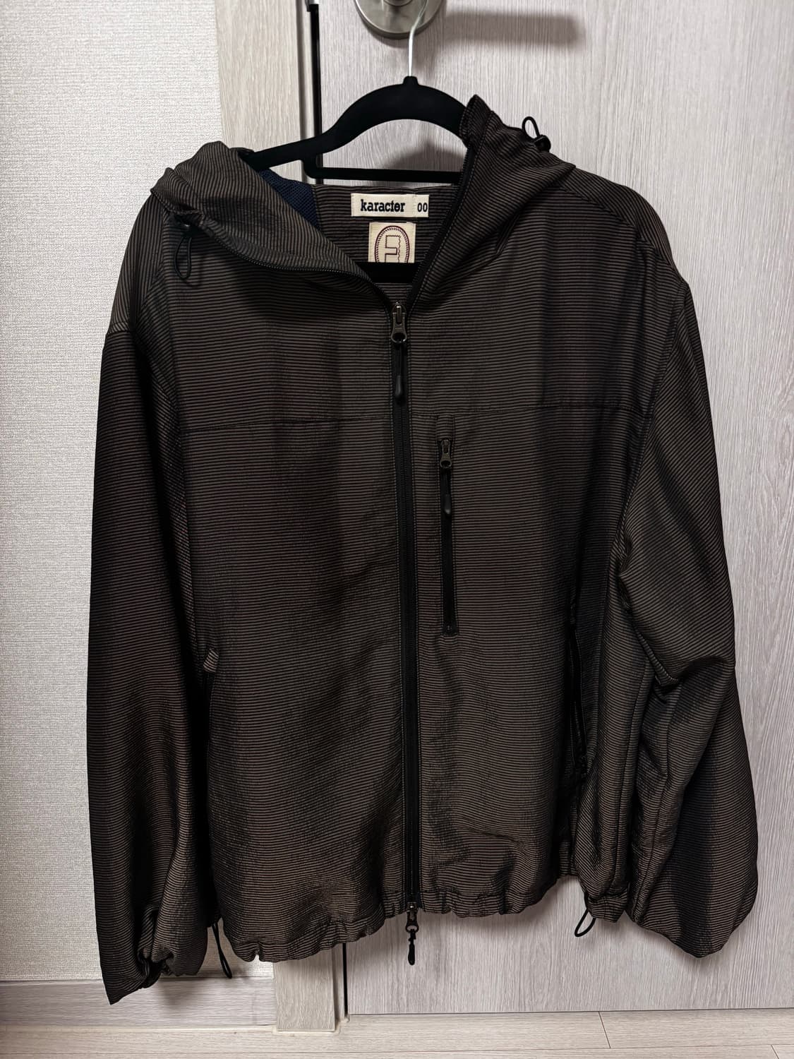 카락터 스트라이프드 윈드브레이커 옐로우 상품이미지5