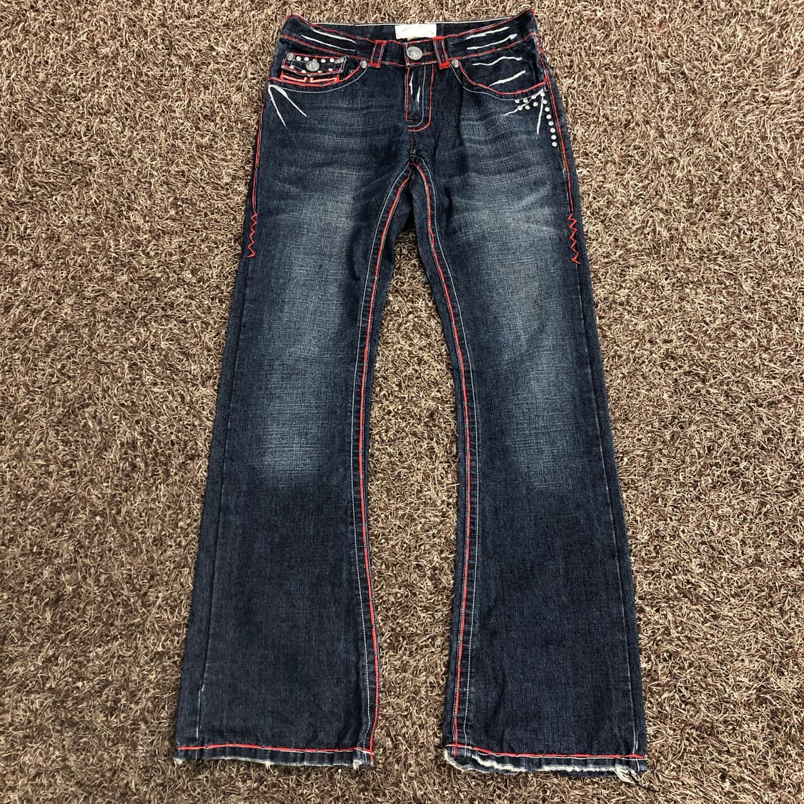 라구나비치 스티치 큐빅 부츠컷 데님 팬츠 상품이미지4